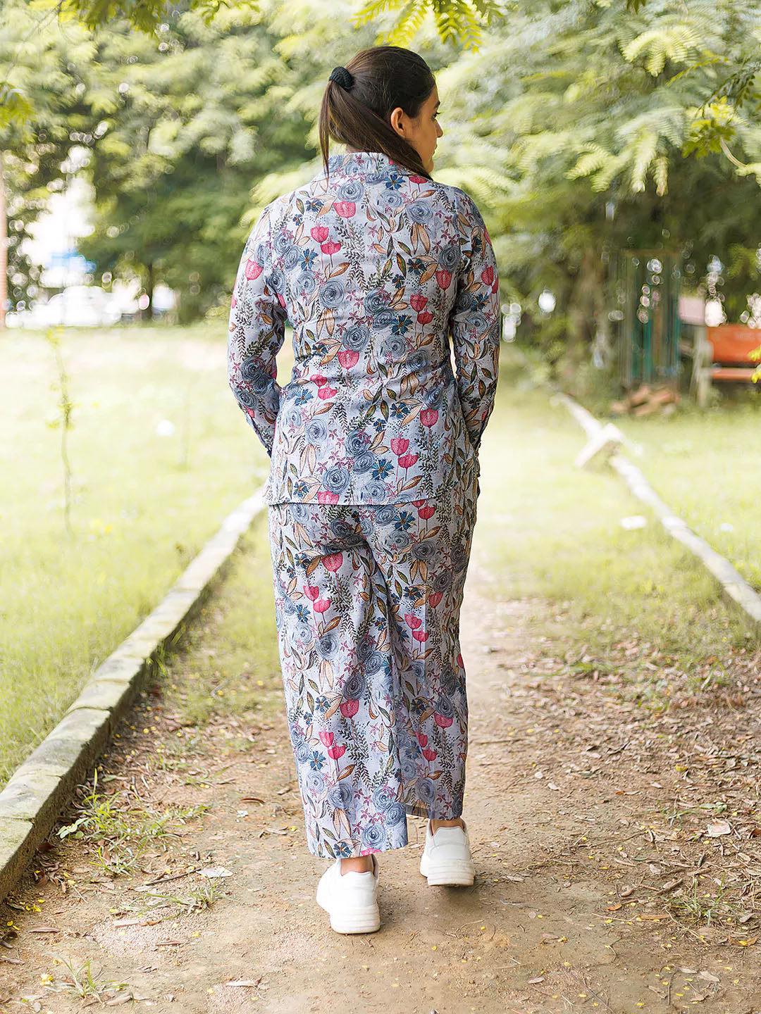 Grey linen co-ord set