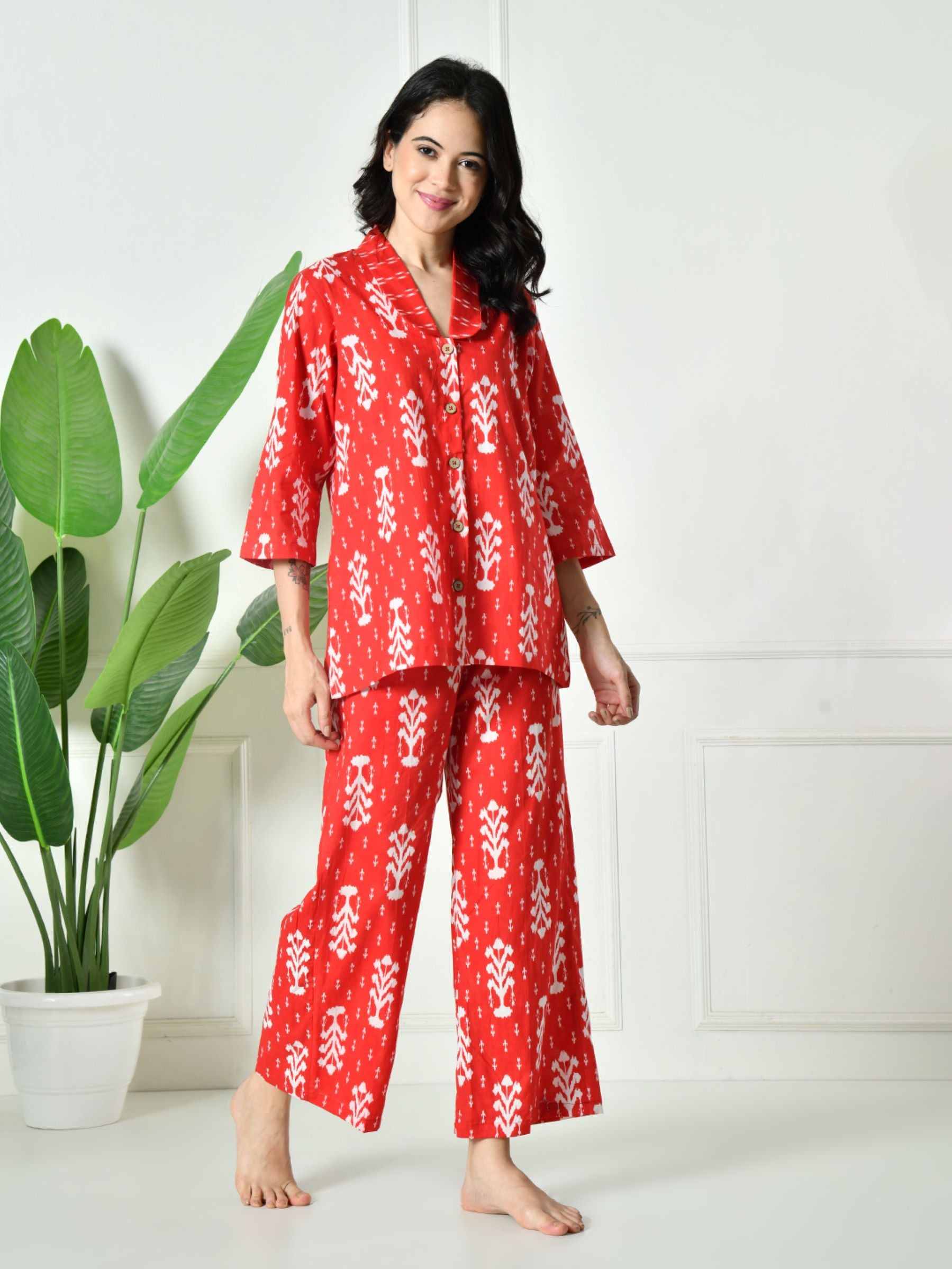 Women Ikkat Lounge set
