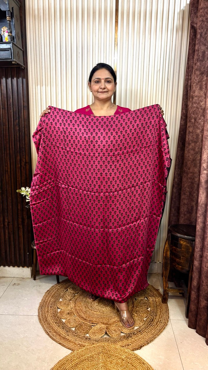 Modal Silk Pink Paisley Bagh Print Kurta