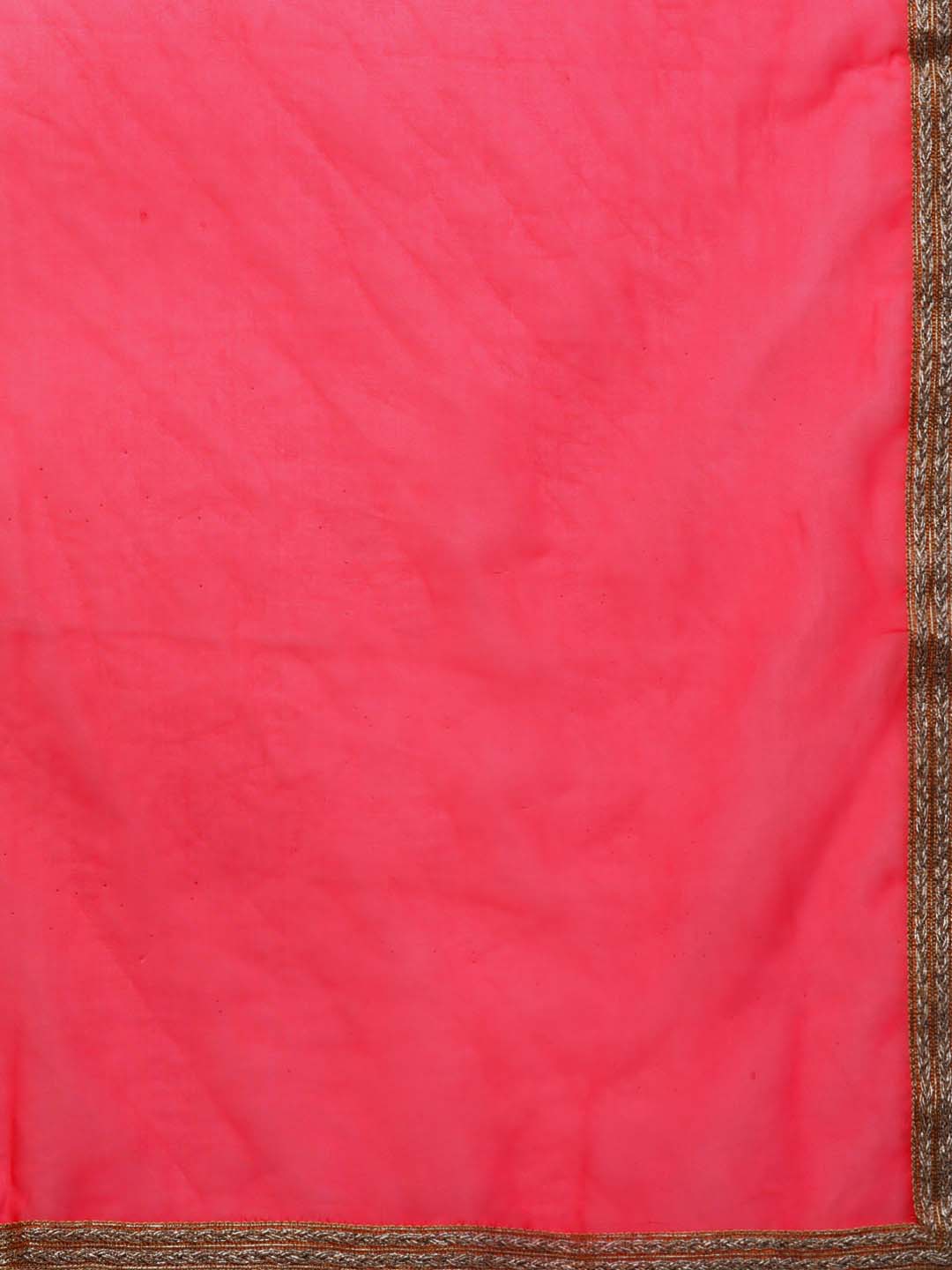 Rani Pink Embroidered Kurta With Palazzo And Organza Dupatta - Set of 3