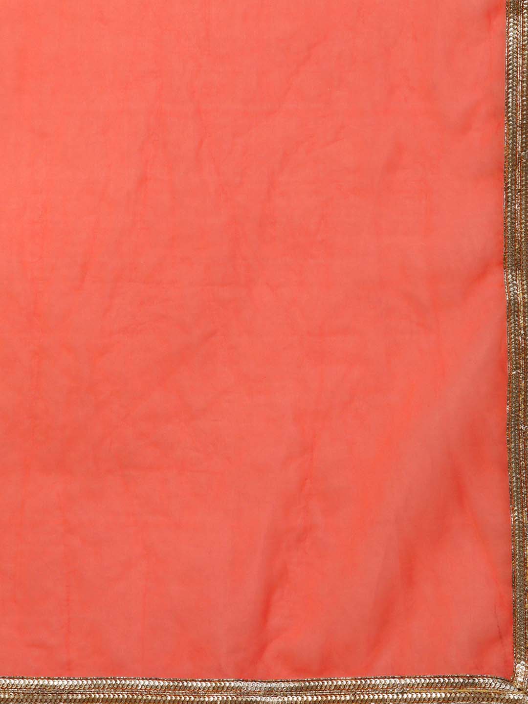 Grey Embroidered Kurta With Cotton Kalidar Skirt And Organza Dupatta - Set of 3