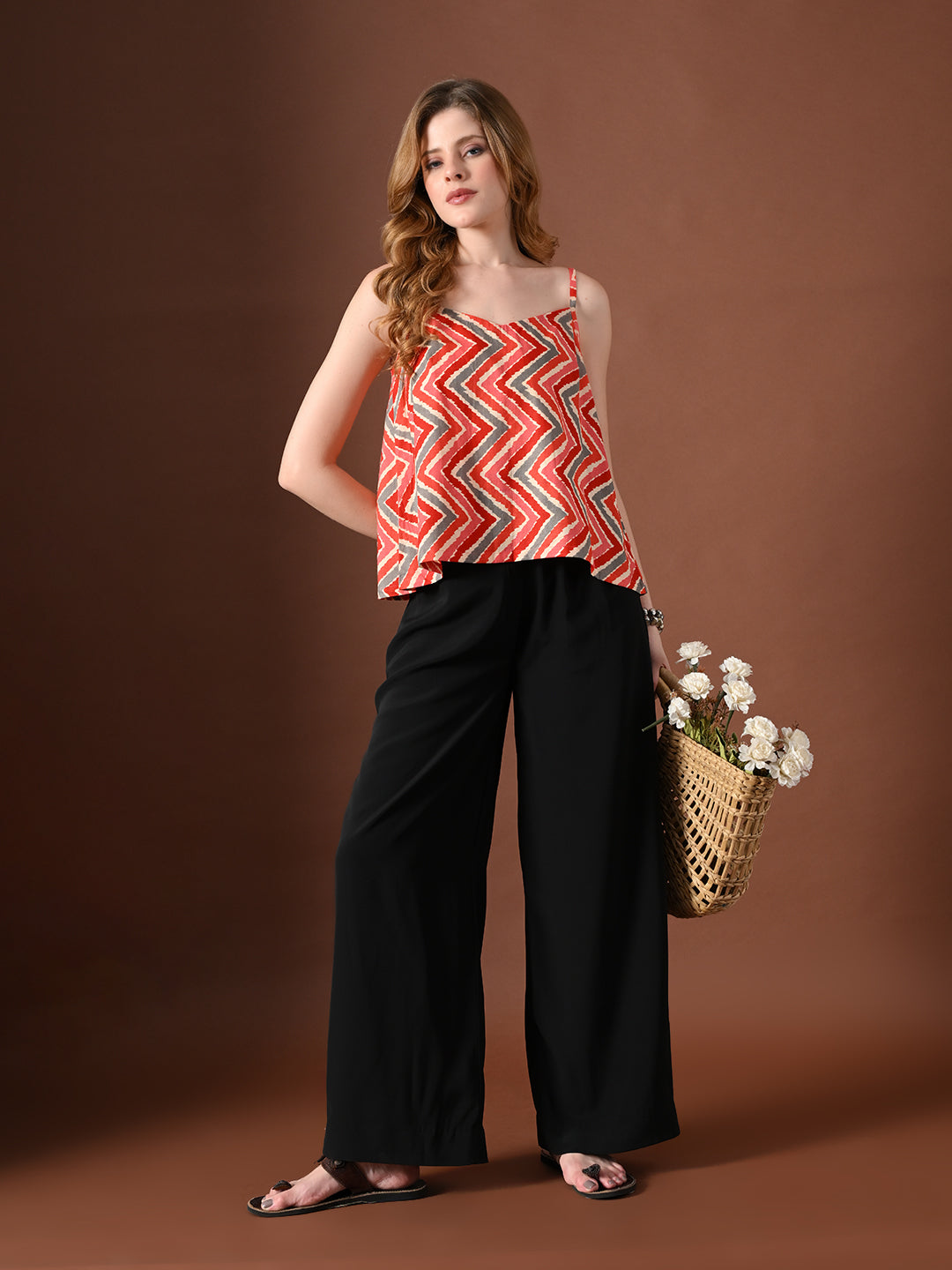 Women Geometric Print Cotton Top