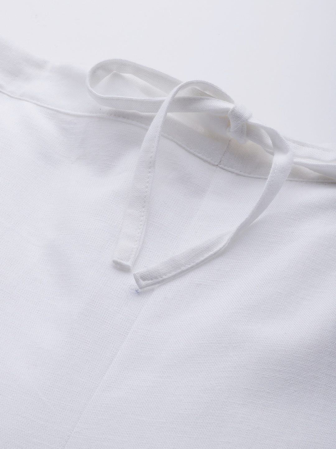 White Hem Design Cotton Handloom Straight Sustainable Palazzos