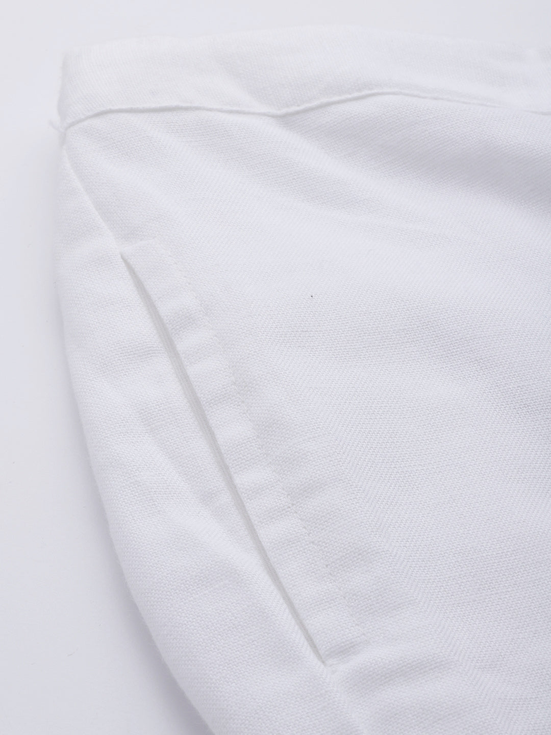White Hem Design Cotton Handloom Straight Sustainable Palazzos