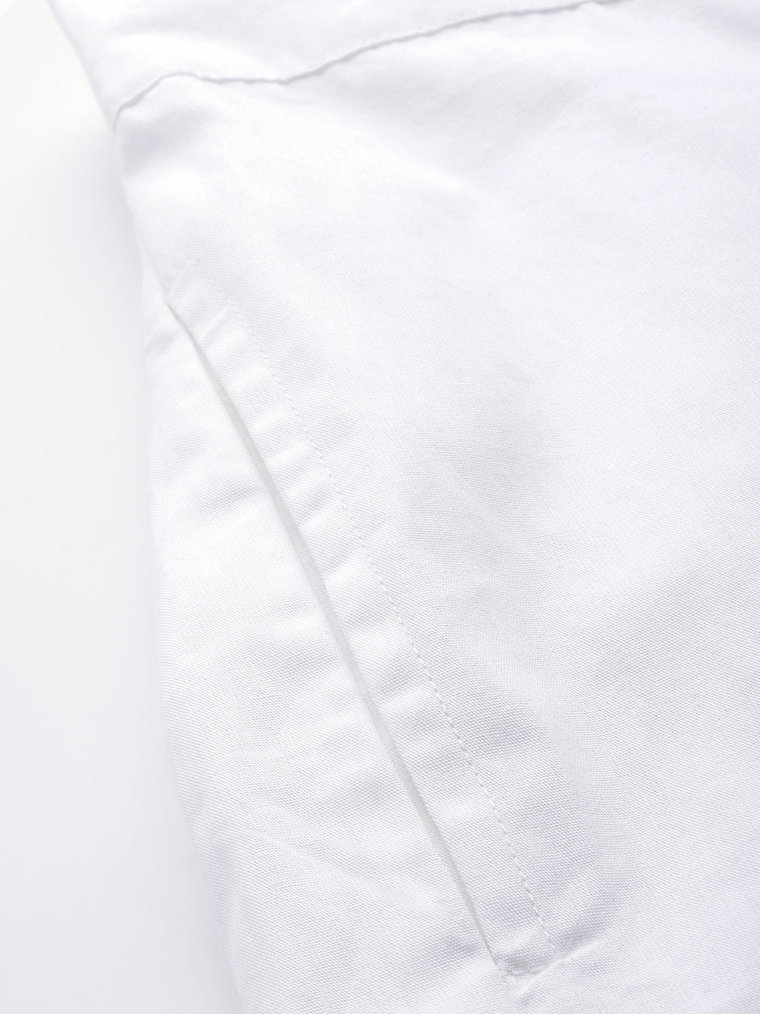 White Solid Cotton Sustainable Handloom Wide Leg Palazzos