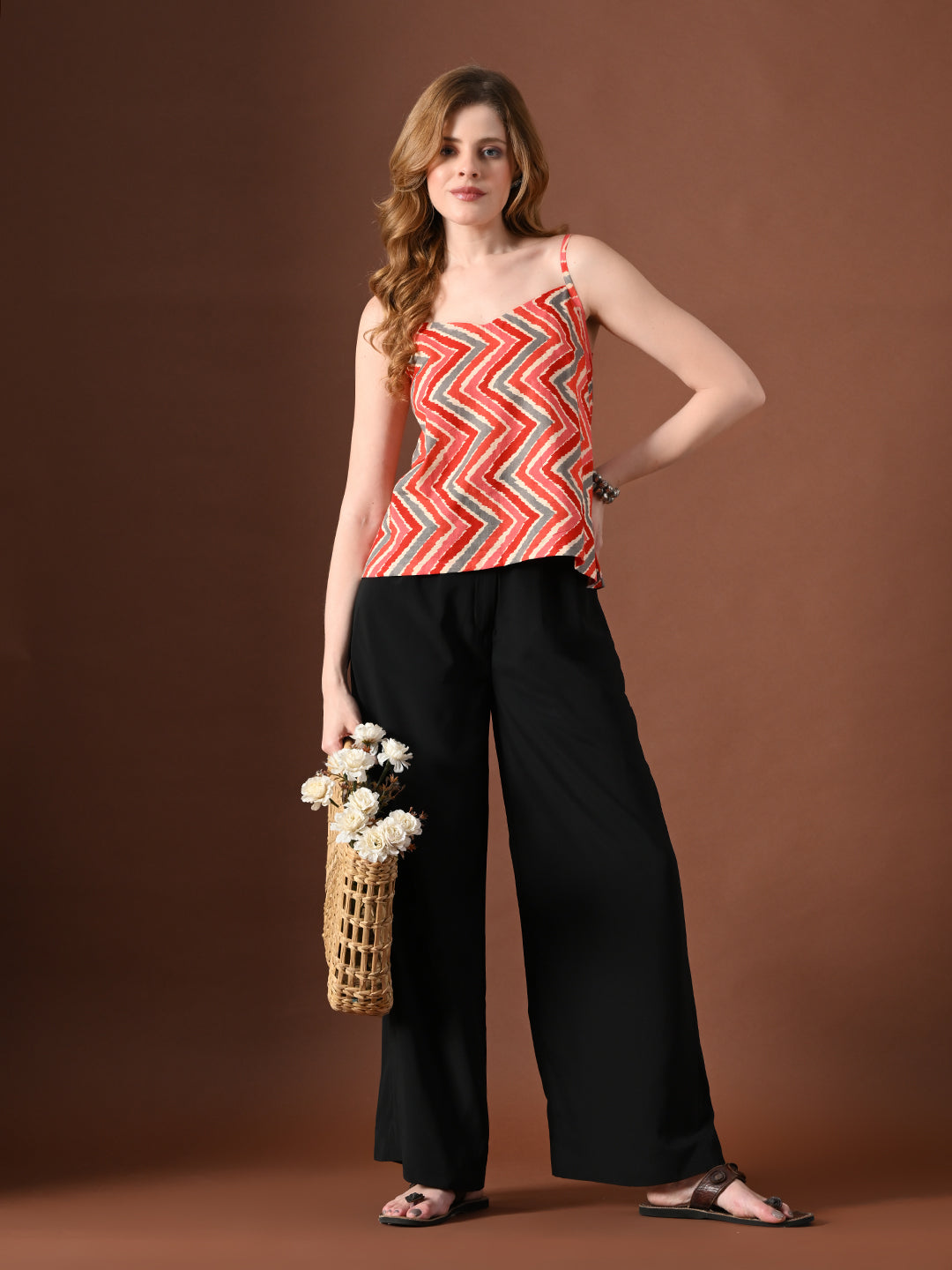 Women Geometric Print Cotton Top