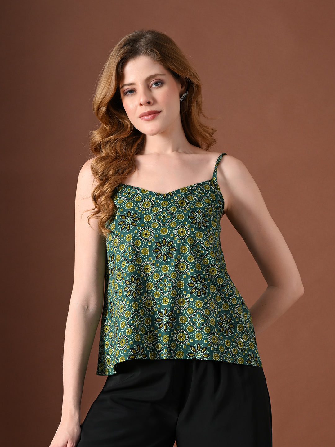 Women Floral Print Cotton Top