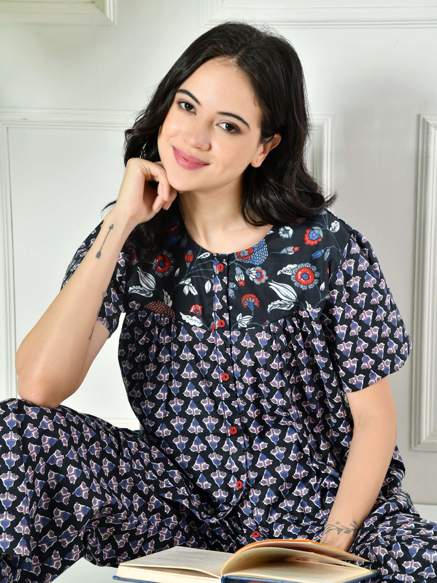 Women Ethnic Printed Lounge set