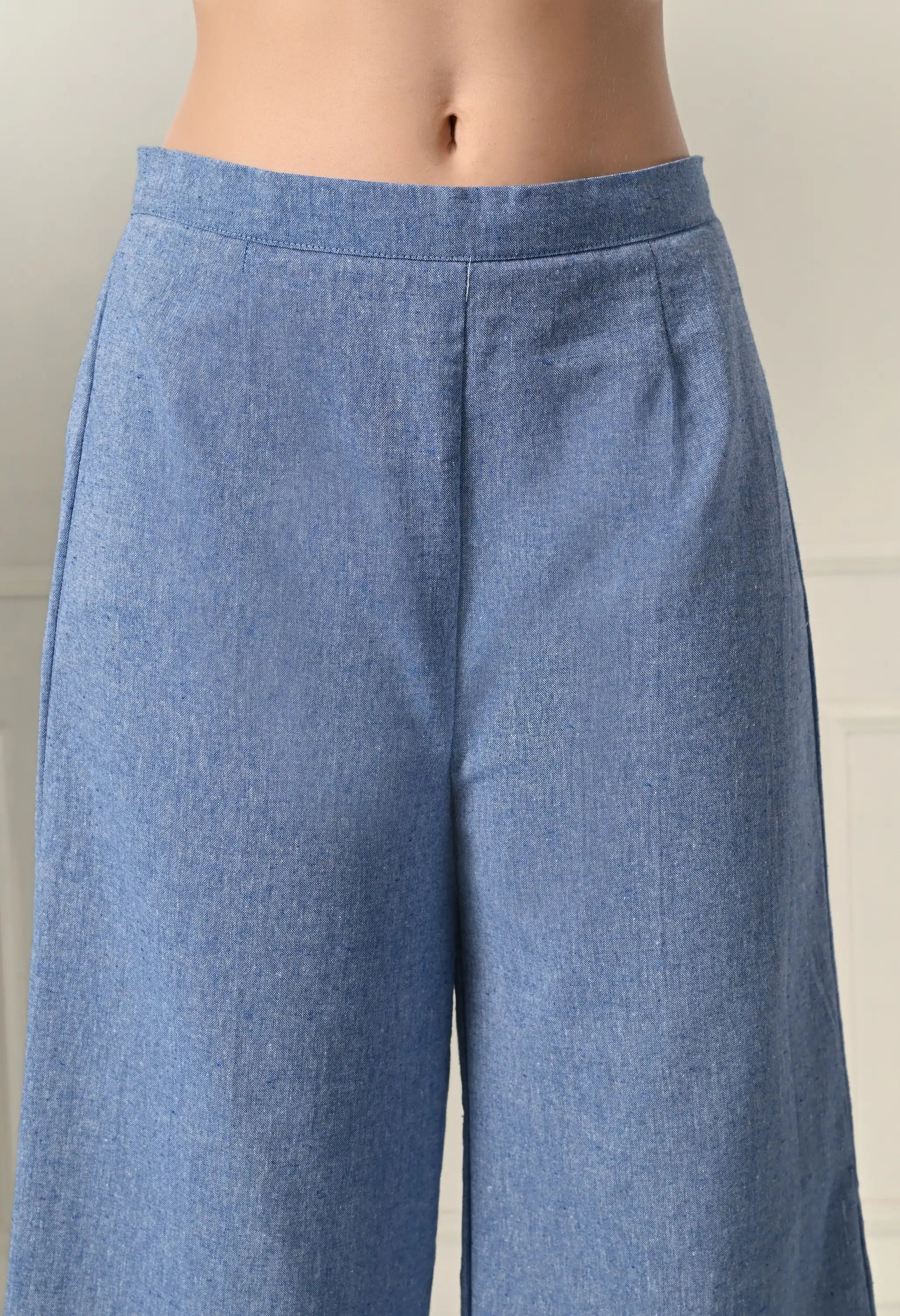Sky Blue pleated set