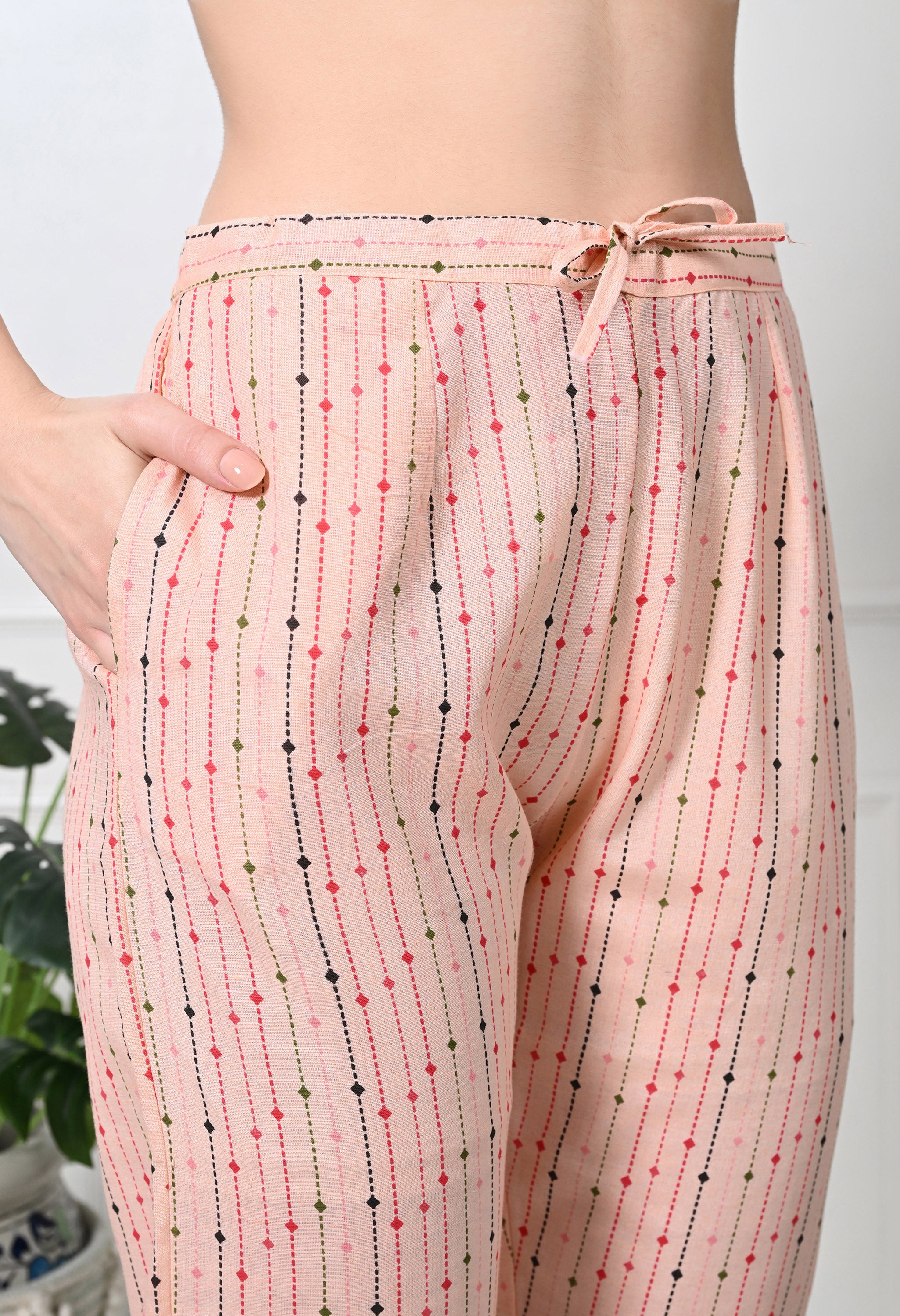 Pink Floral Print Night suit