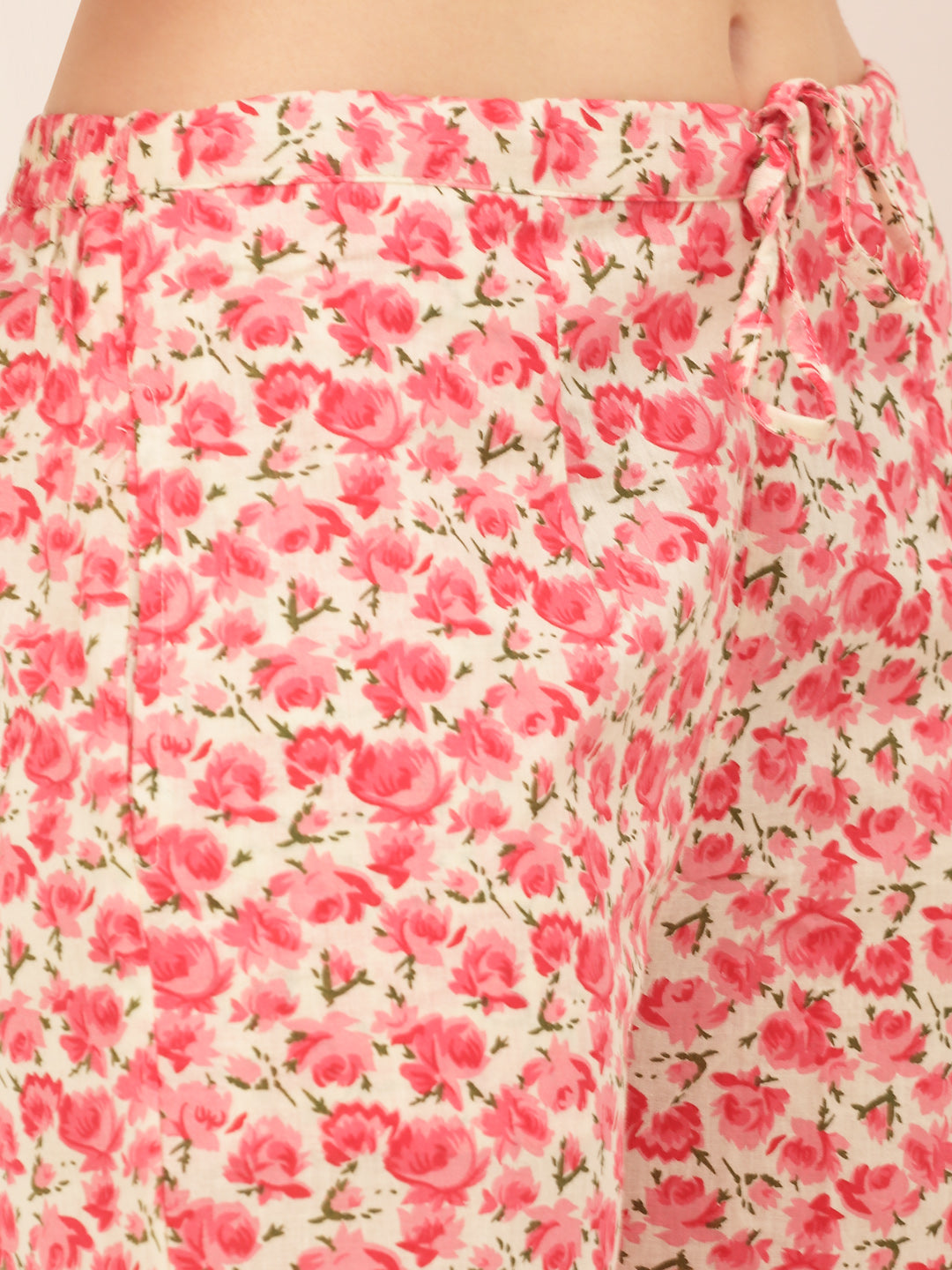 Women Floral Printed Pure Cotton Kurta with Sharara