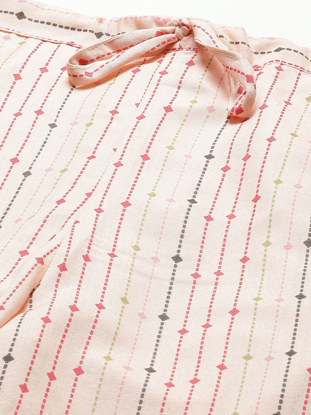 Women Beige & Pink Floral Print Cotton Pyjama Set