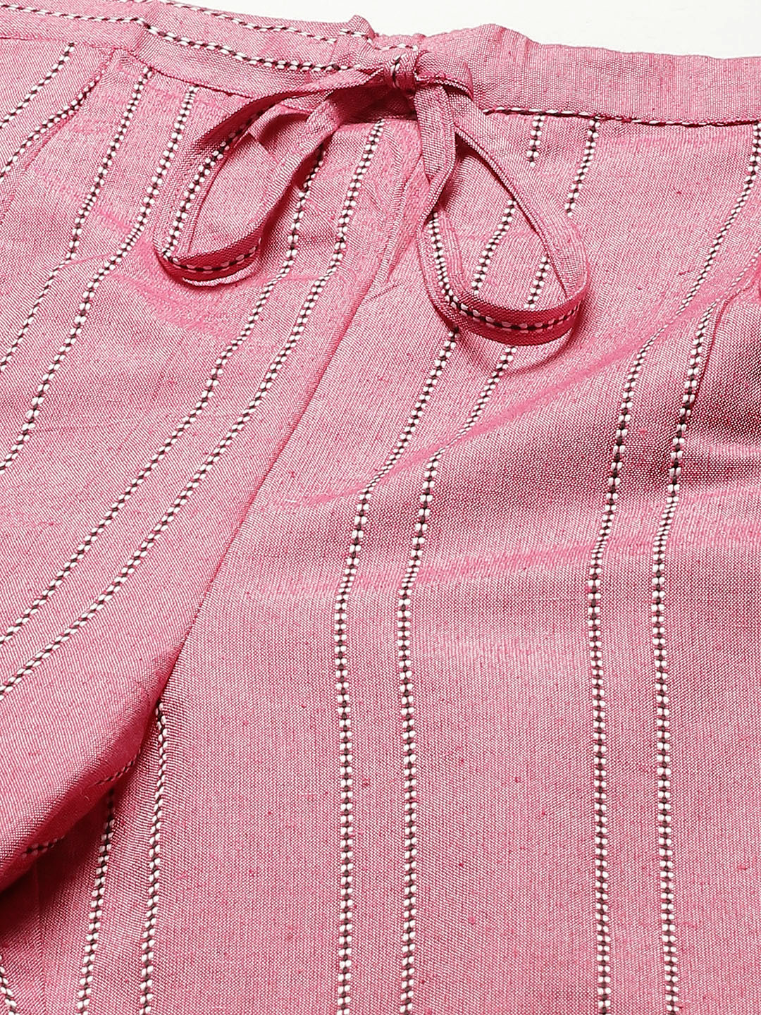 Pink and Black Pure Cotton Checked Night suit