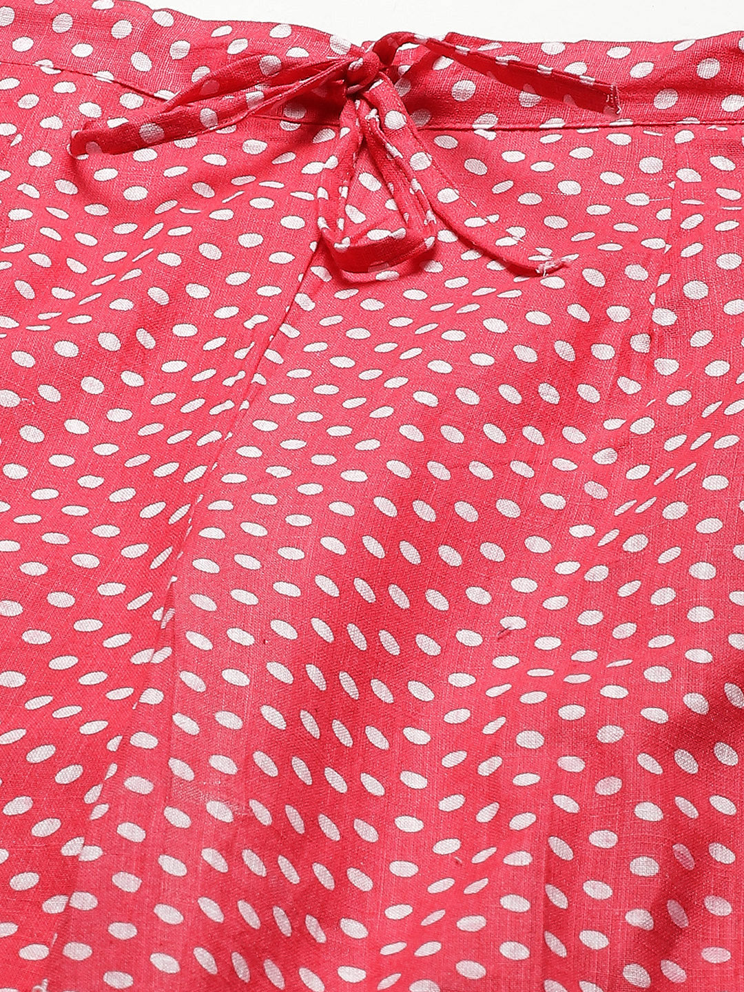 Women Red and White Printed Night suit