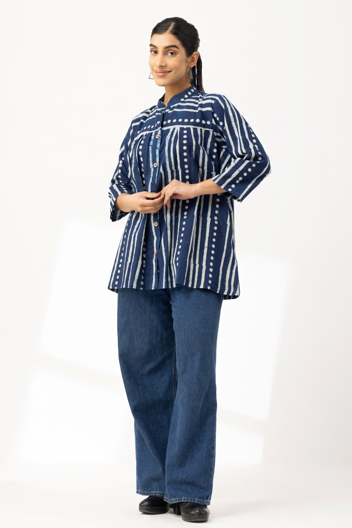 Indigo Easy Fit Top