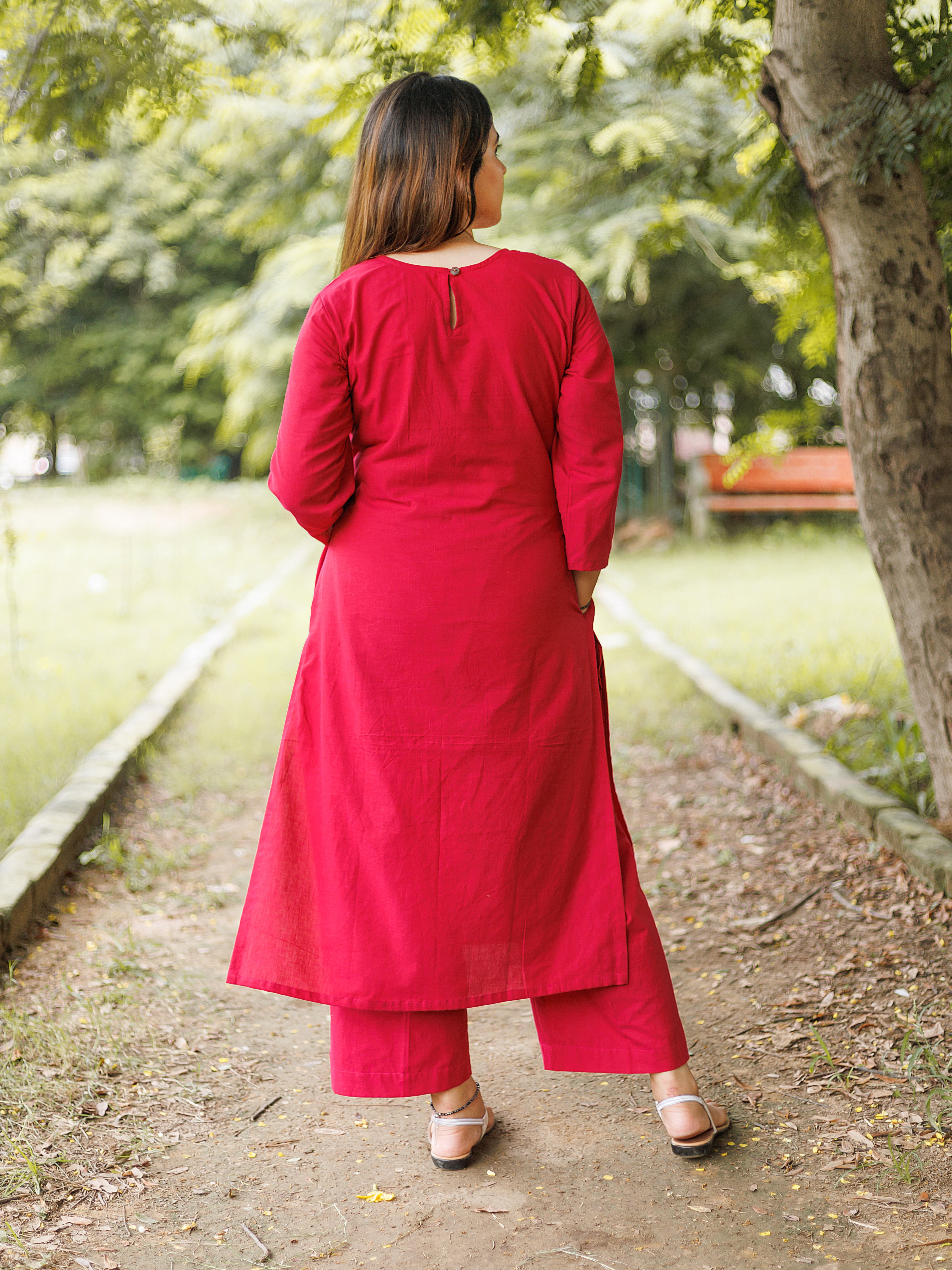 Fuchsia Pink Linen Co-ord Set