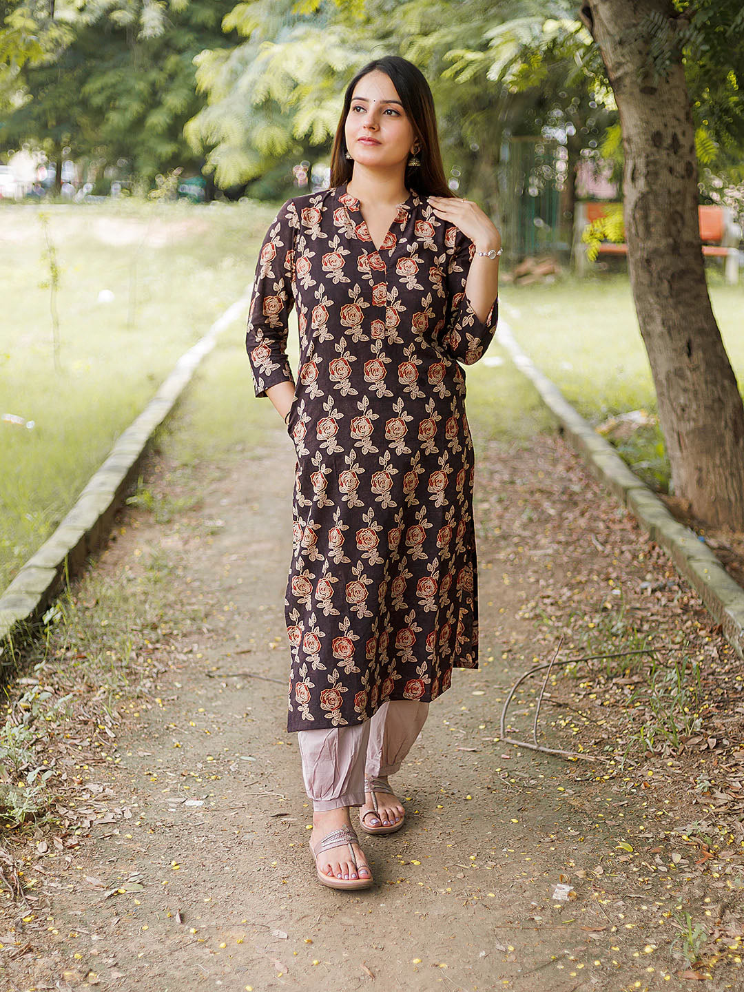 Dabu HandBlock Printed Kurta with Afgan Salwar