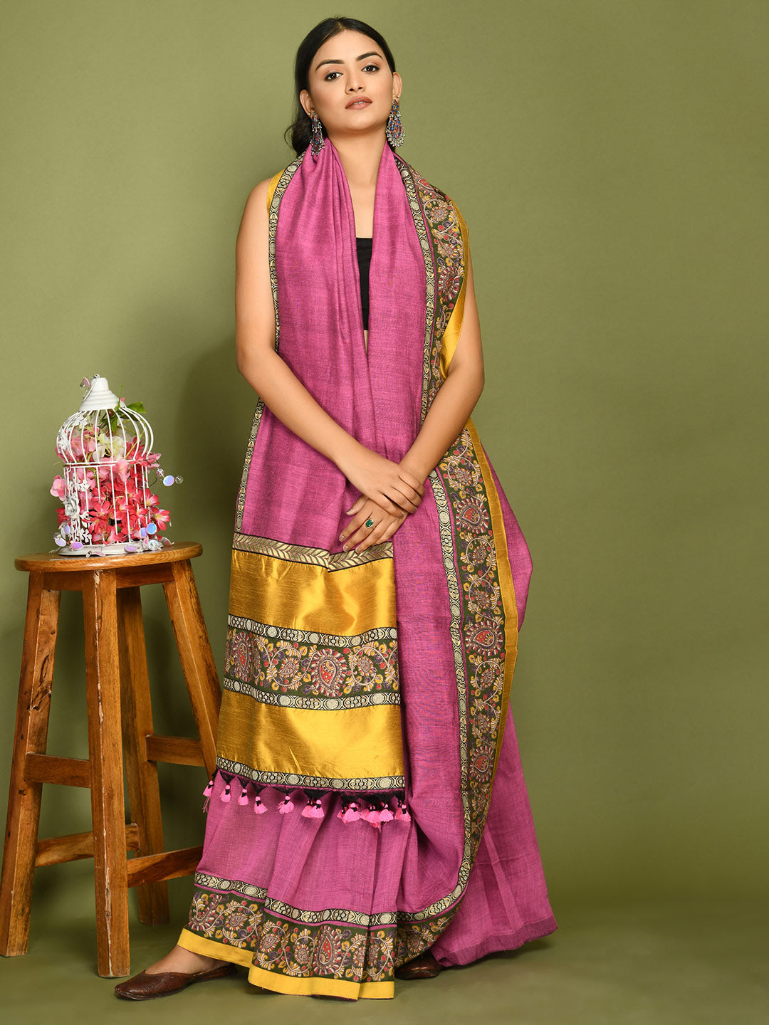 Kala Pink Saree