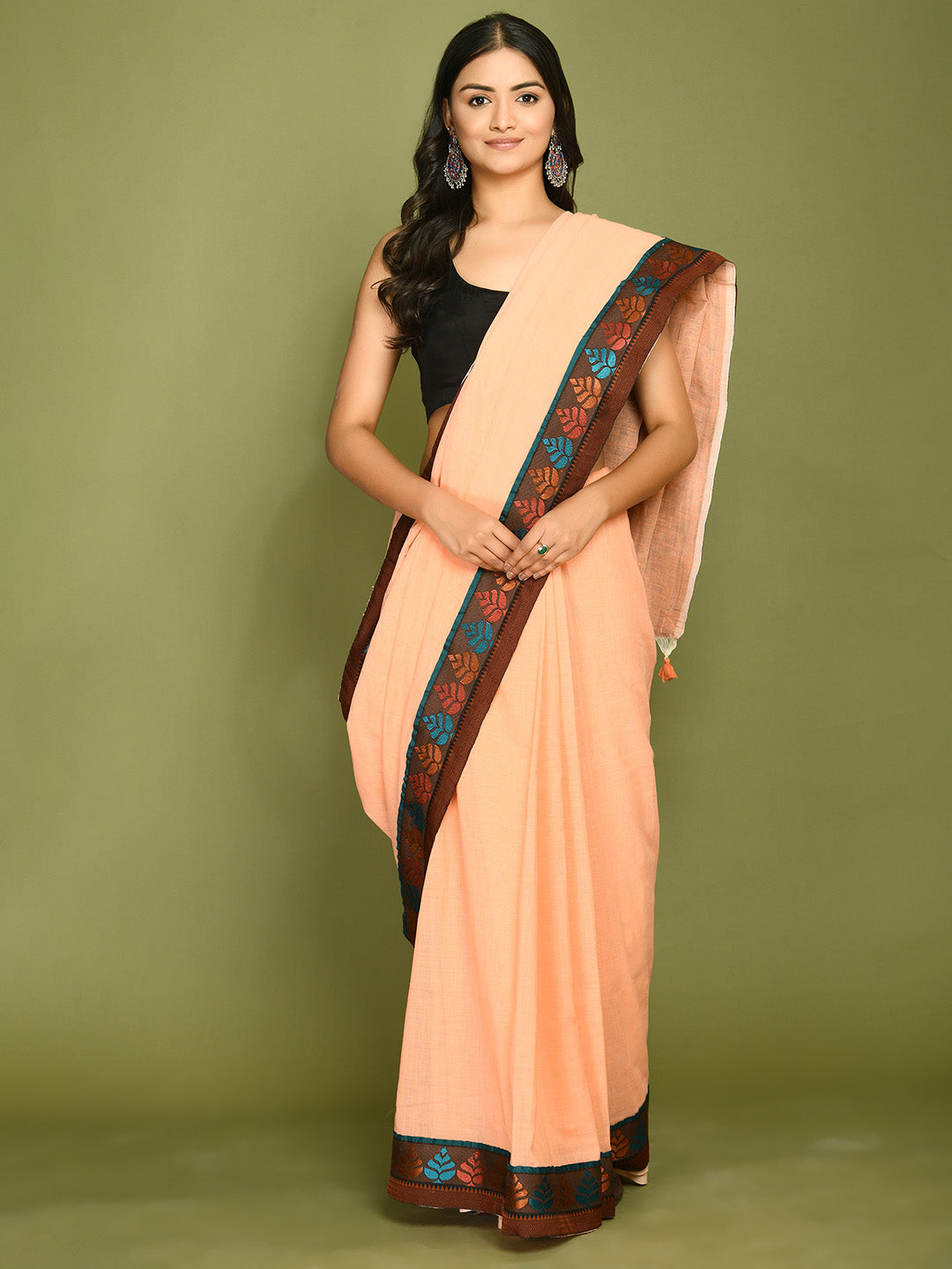 Kala Peach Saree