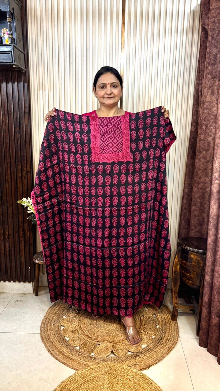 Modal Silk Pink Paisley Bagh Print Kurta