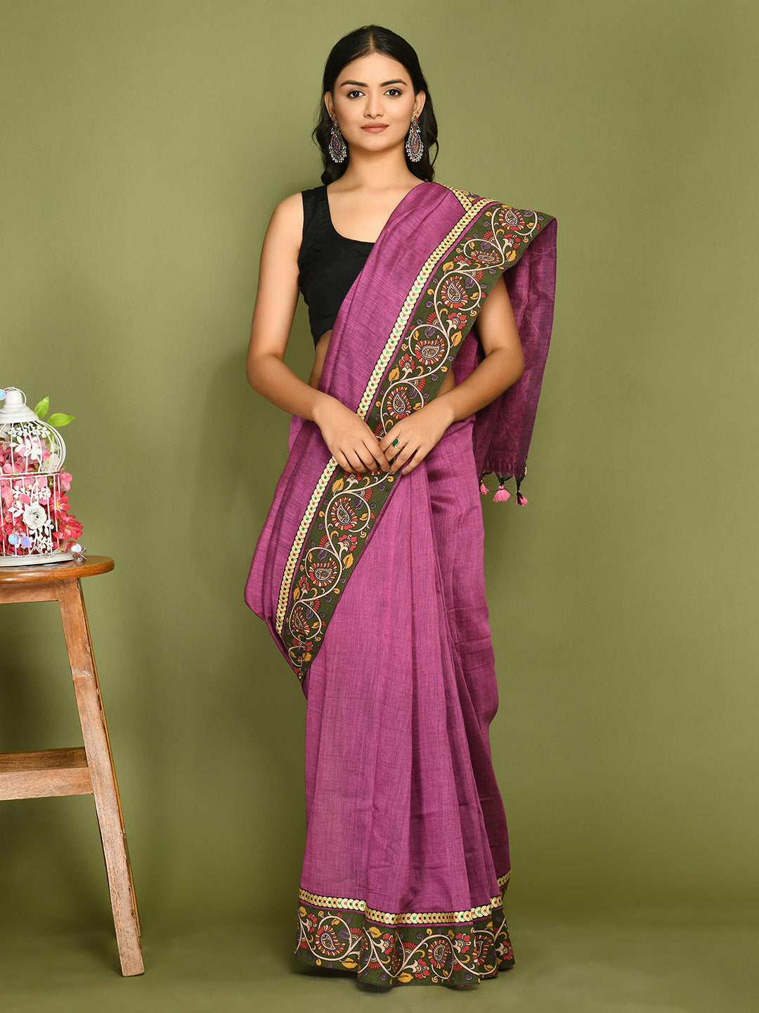 Kala Mauve Pink Saree