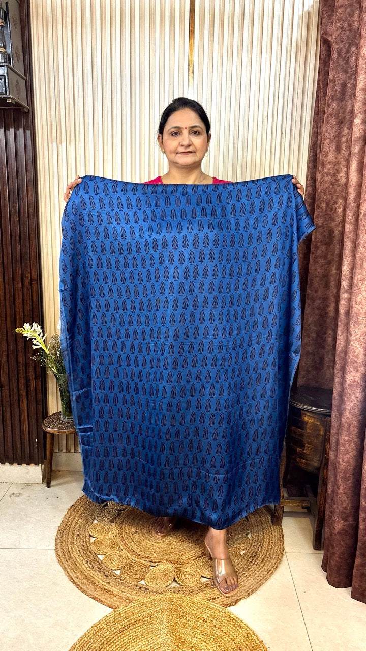 Modal Silk Blue Booty Bagh Print Kurta