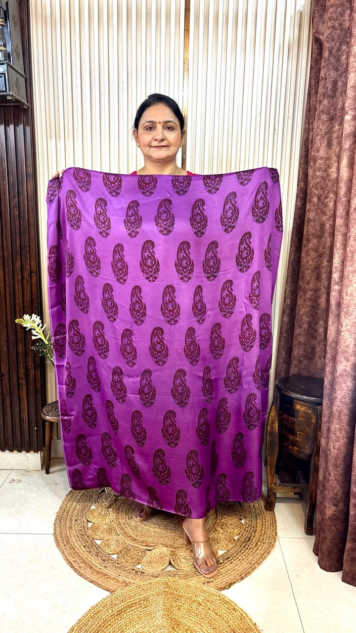 Modal Silk Pink Booty Bagh Print Kurta