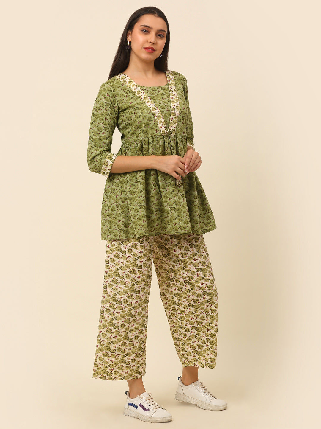 Green Floral Co-ord Set