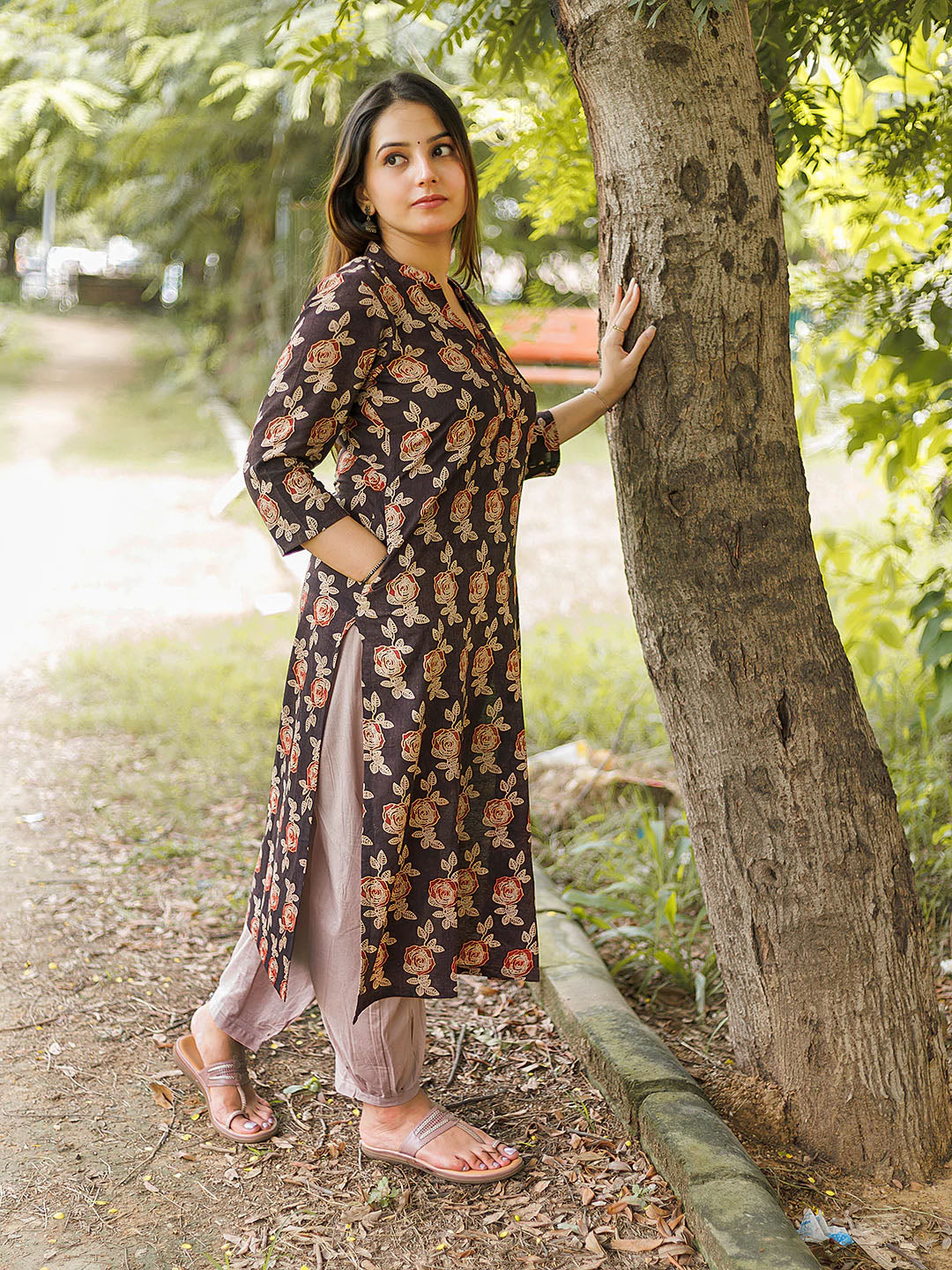 Dabu HandBlock Printed Kurta with Afgan Salwar