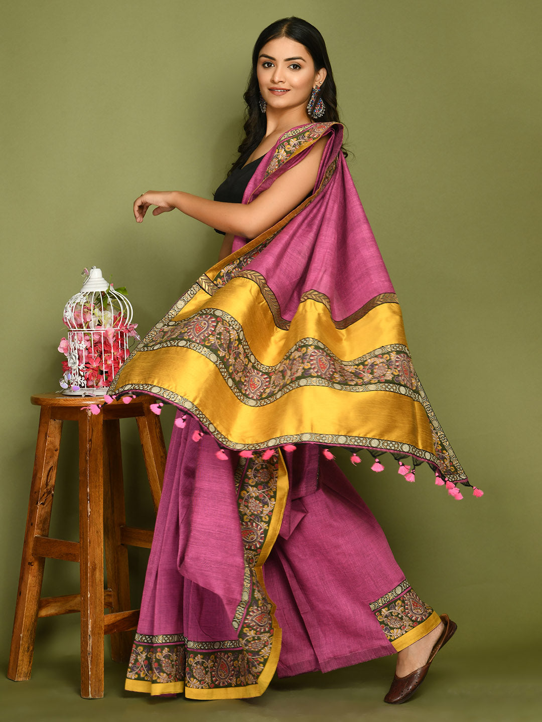 Kala Pink Saree