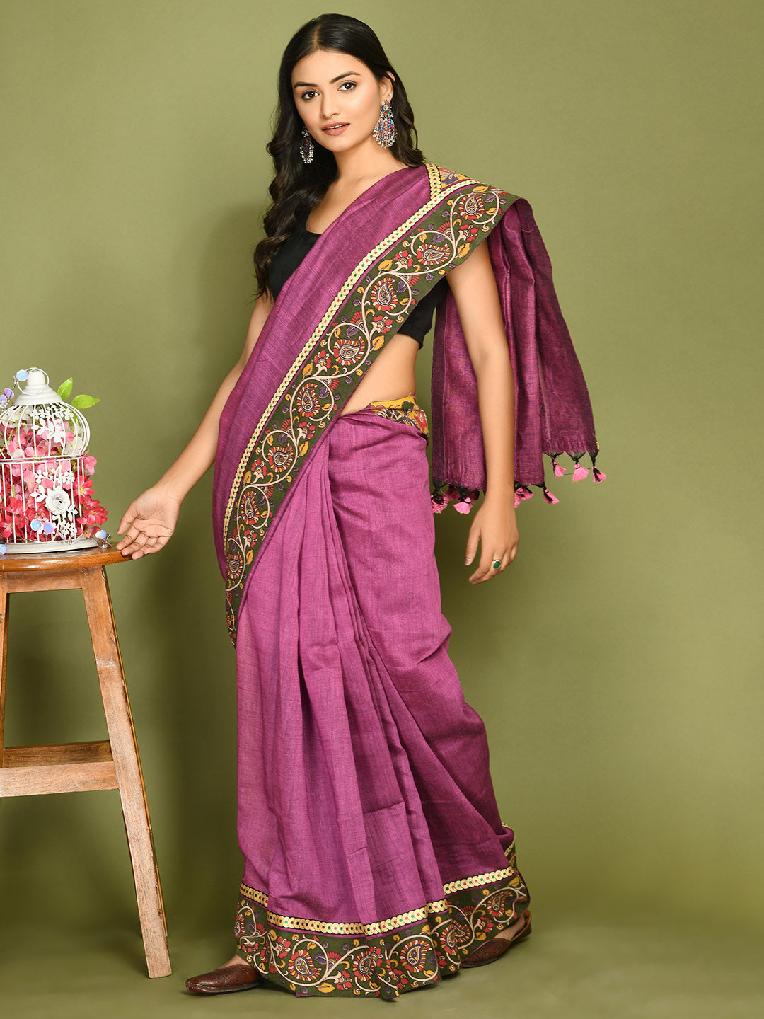 Kala Mauve Pink Saree