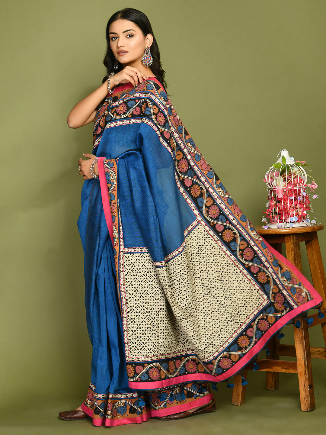 Kala Blue Saree