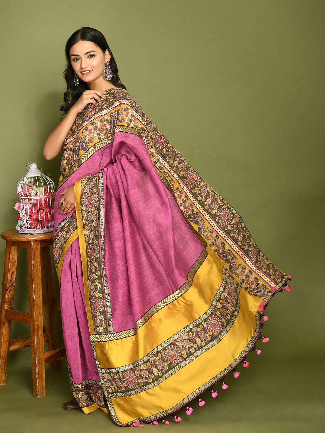 Kala Pink Saree