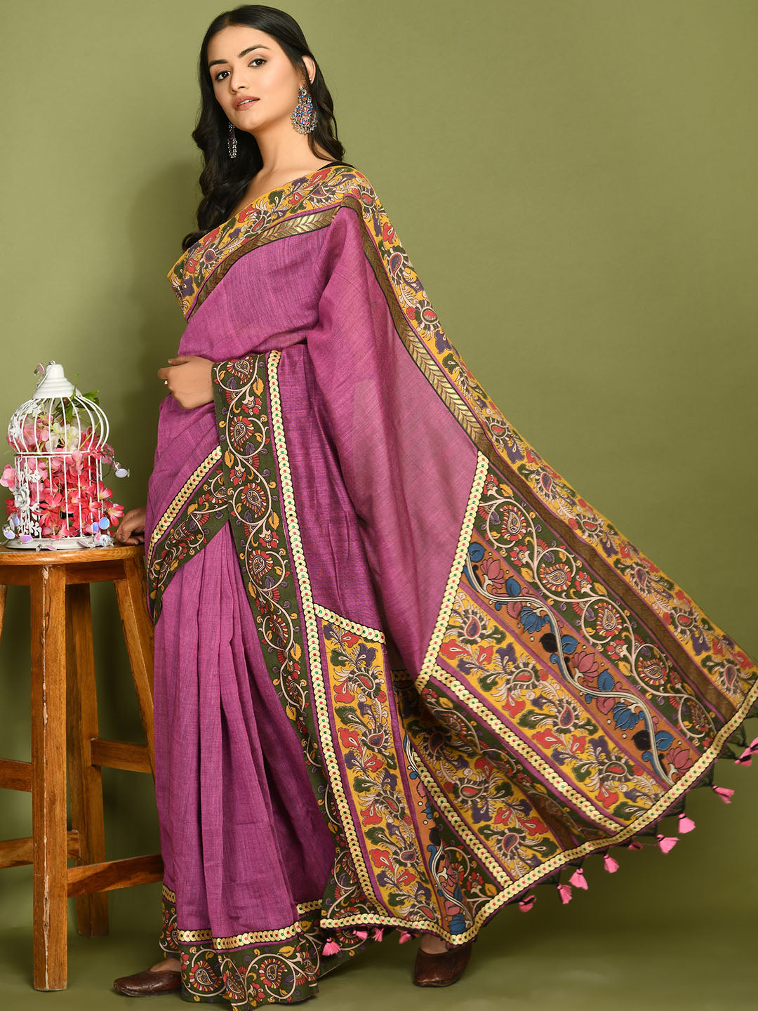 Kala Mauve Pink Saree