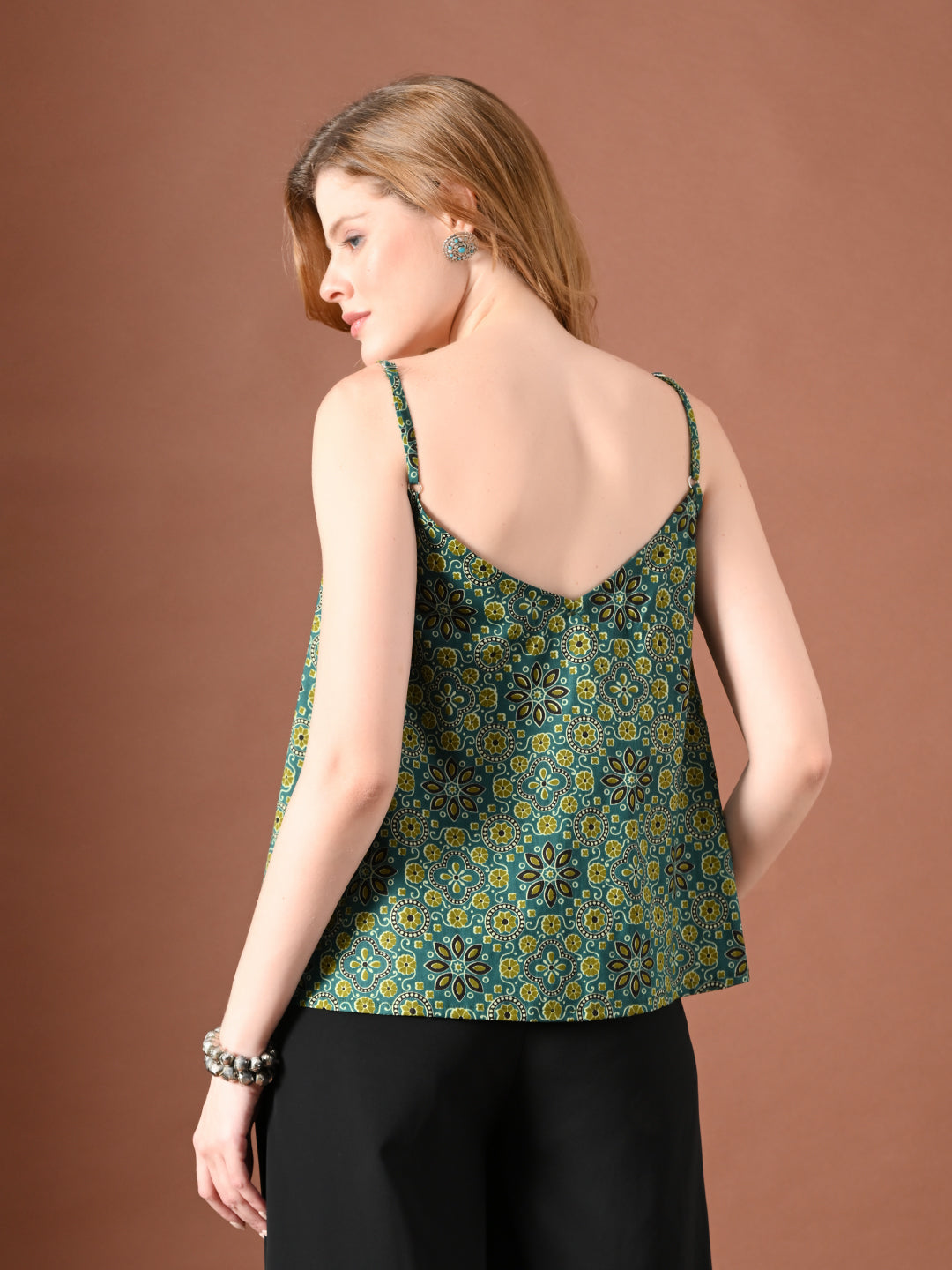 Women Floral Print Cotton Top