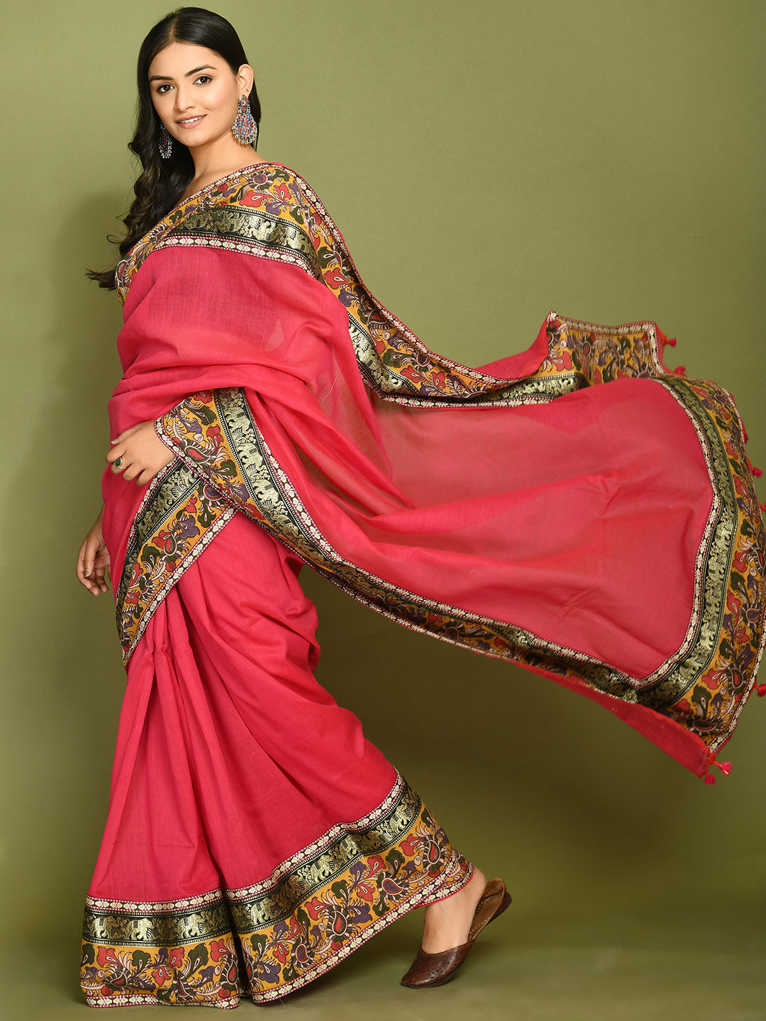 Kala Red  Saree