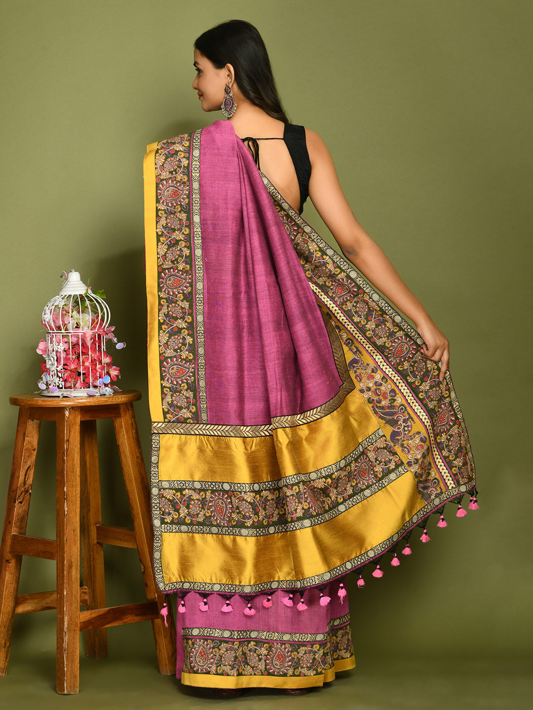 Kala Pink Saree