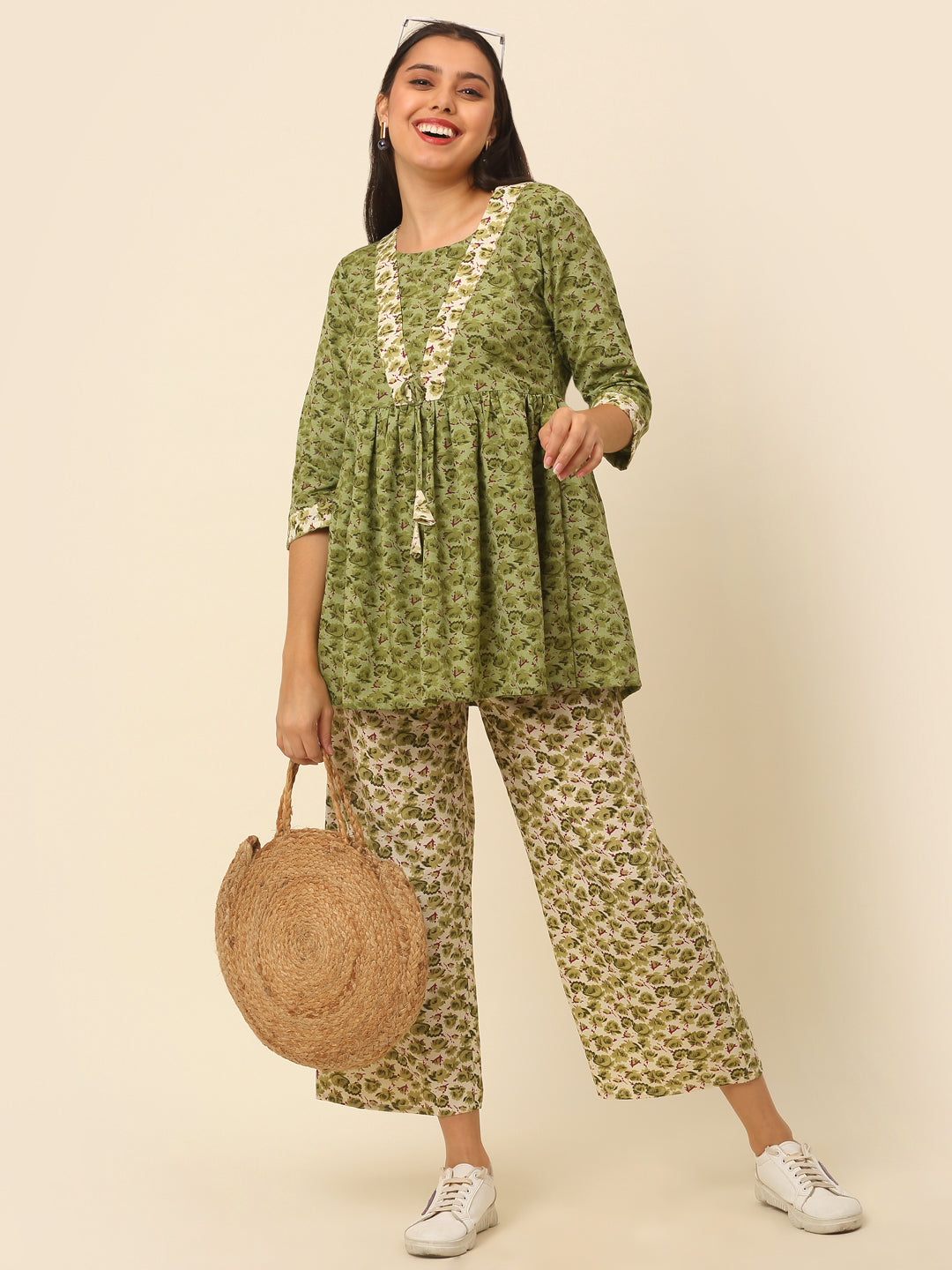 Green Floral Co-ord Set