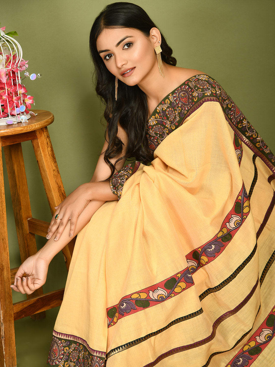 Kala Butter Yellow Saree