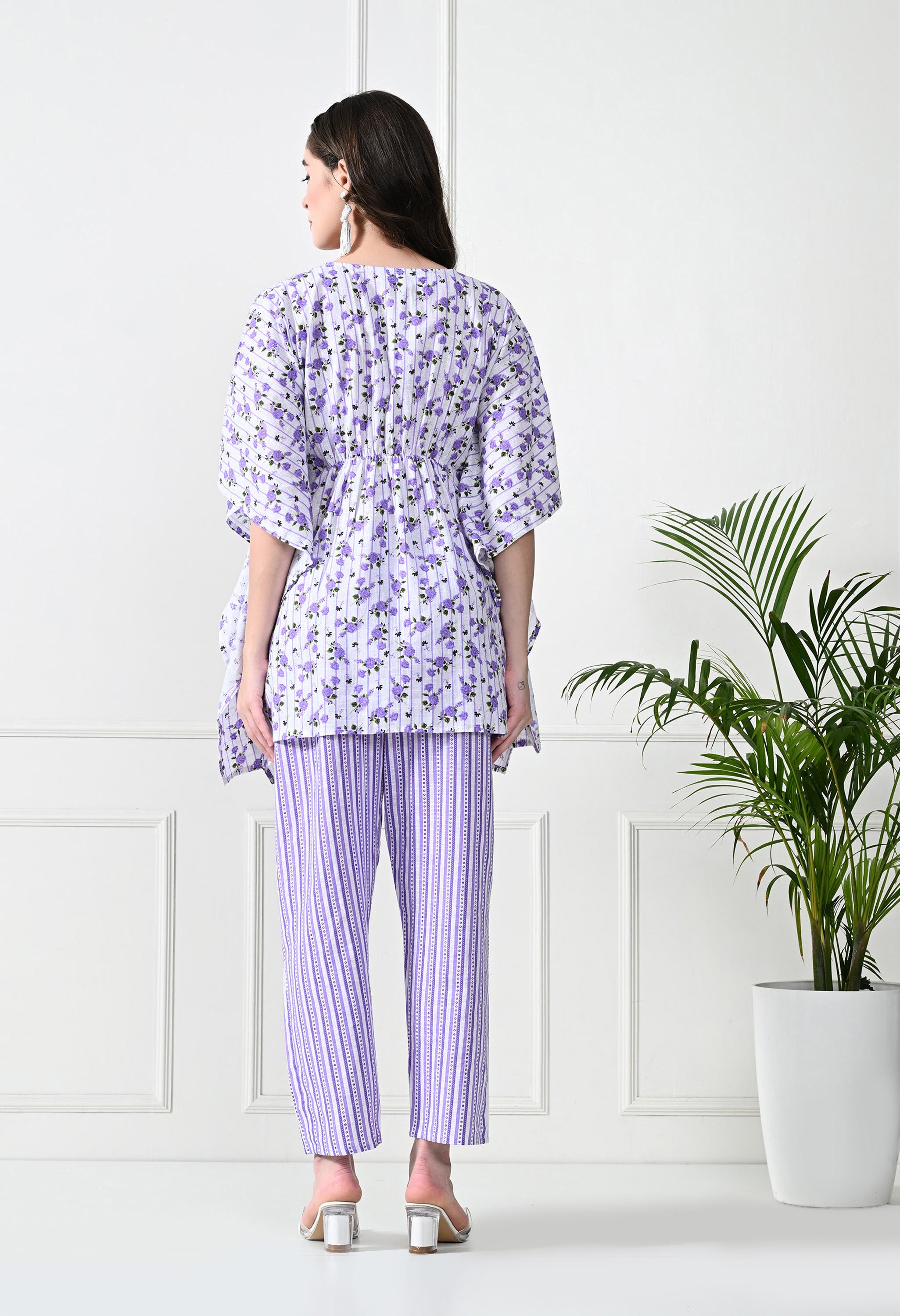 Purple Yoke Co-Ord Set