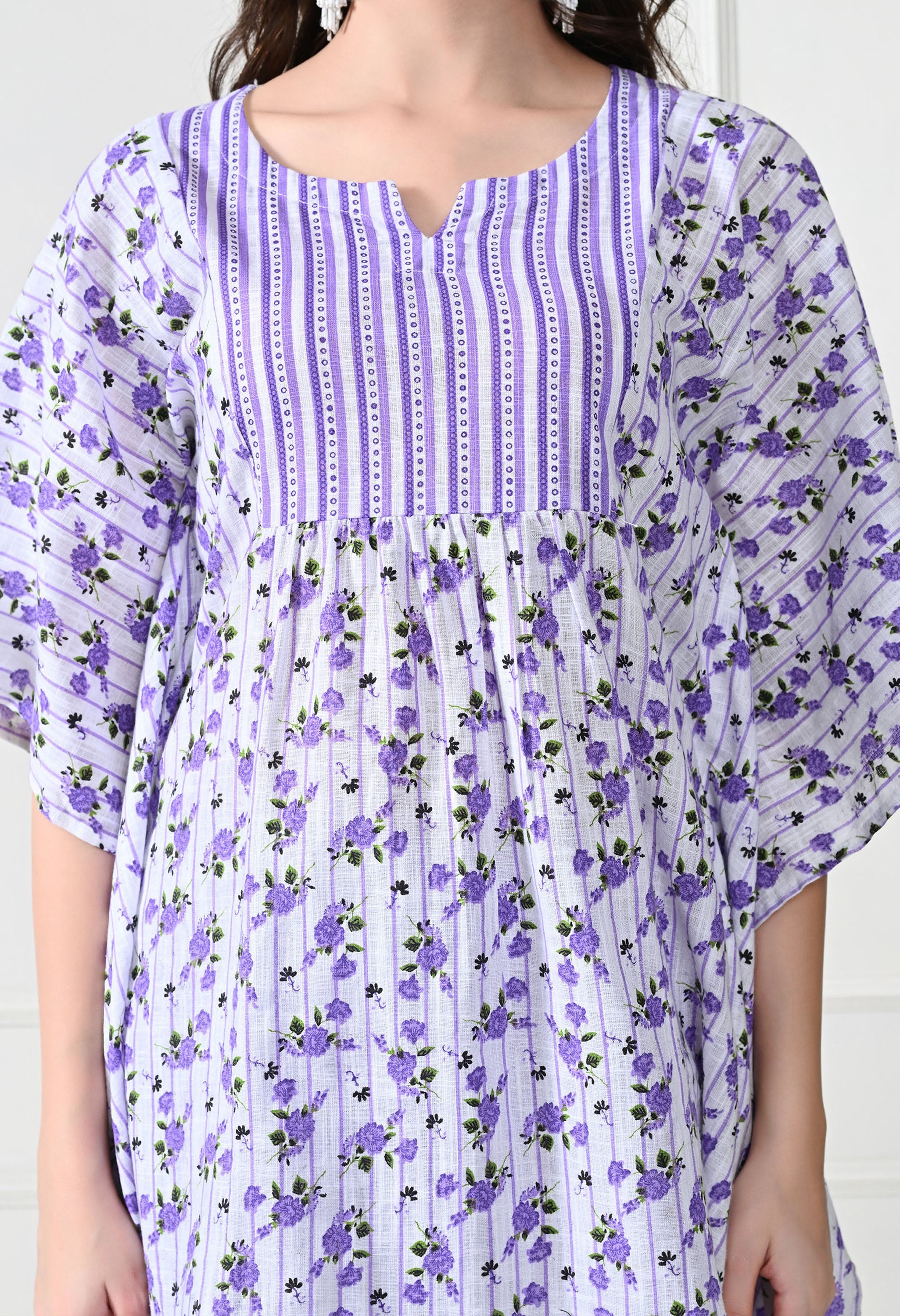 Purple Yoke Co-Ord Set