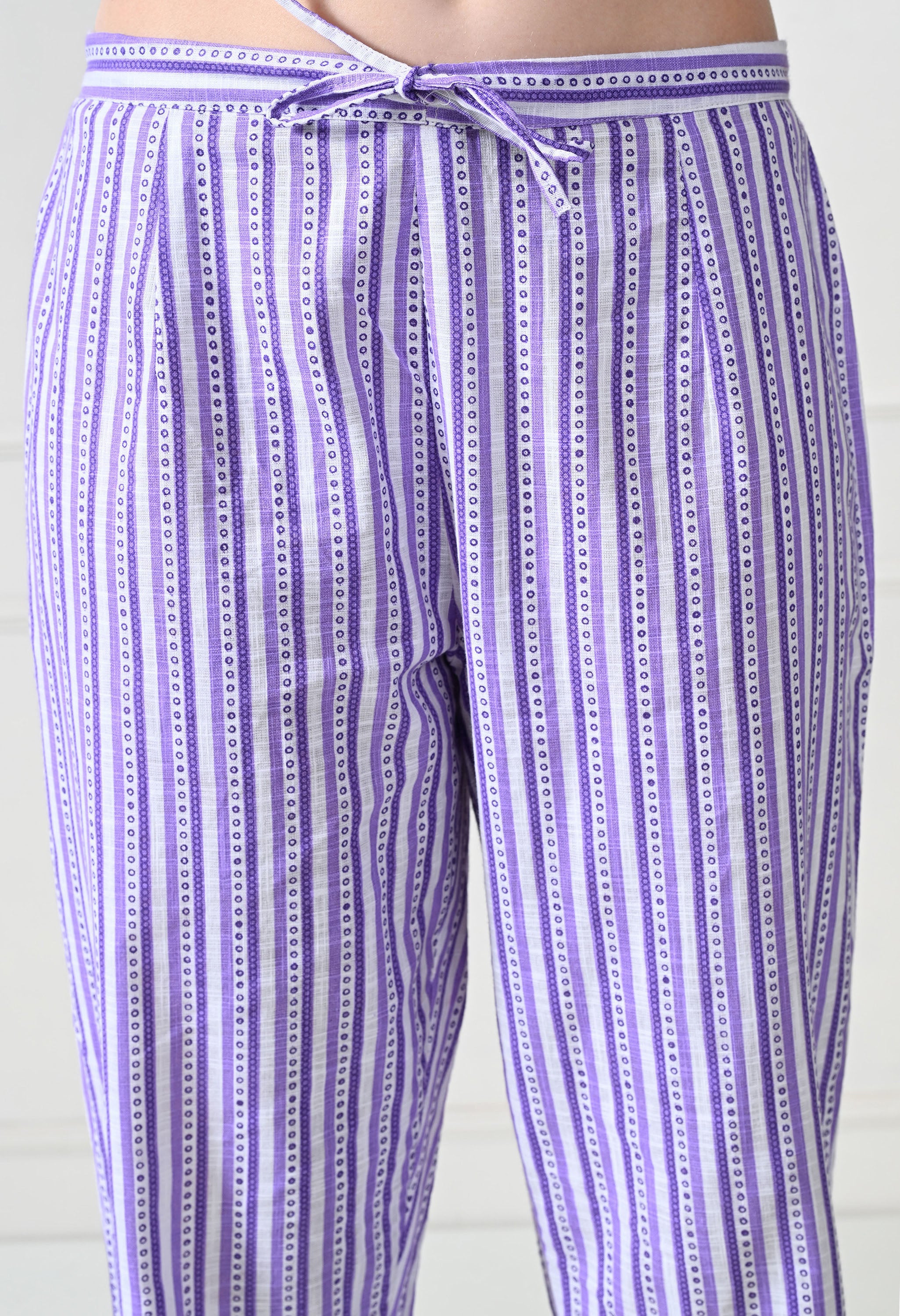 Purple Yoke Co-Ord Set