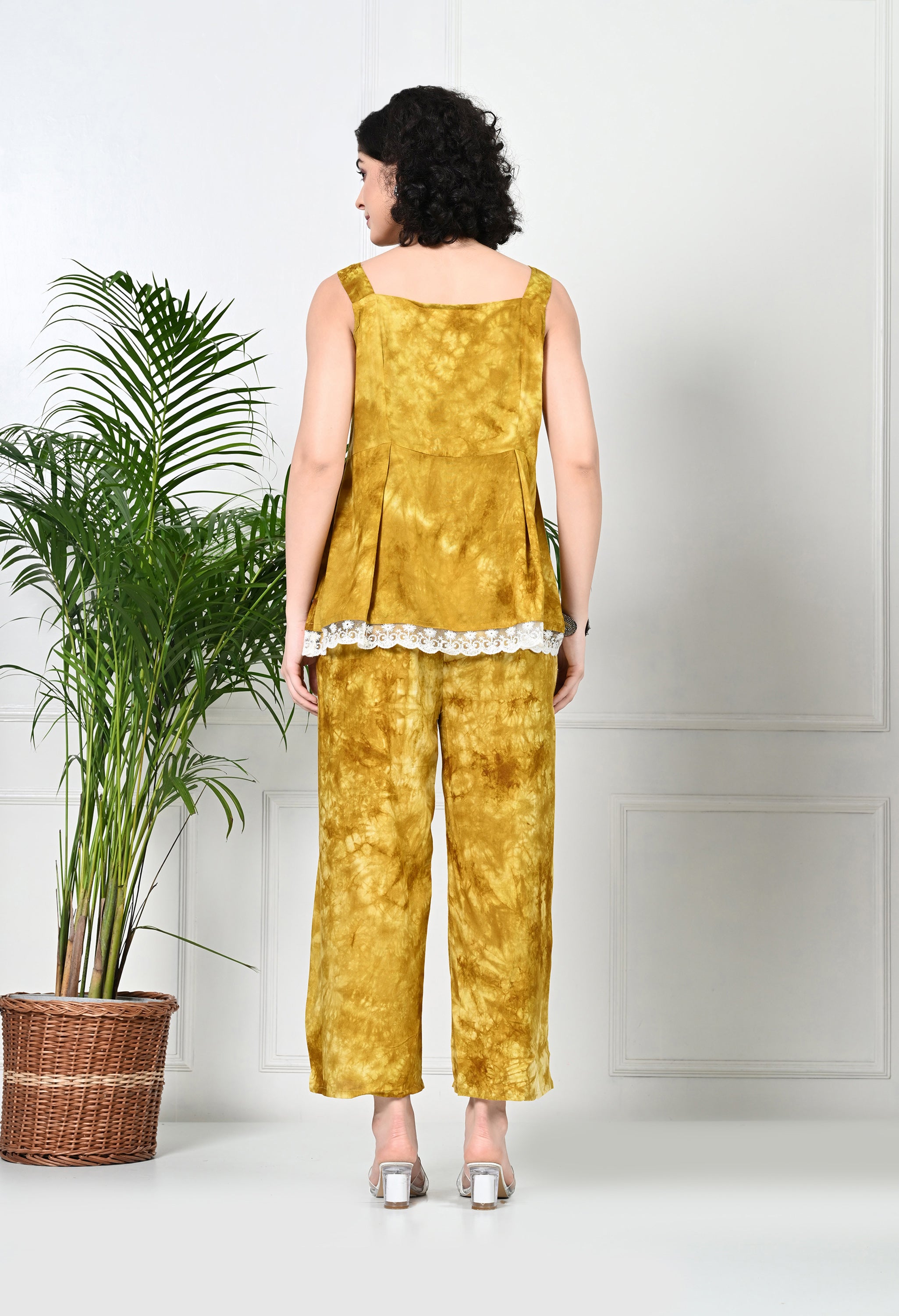 Mustard Yellow Tie and Dye Co-Ord Set