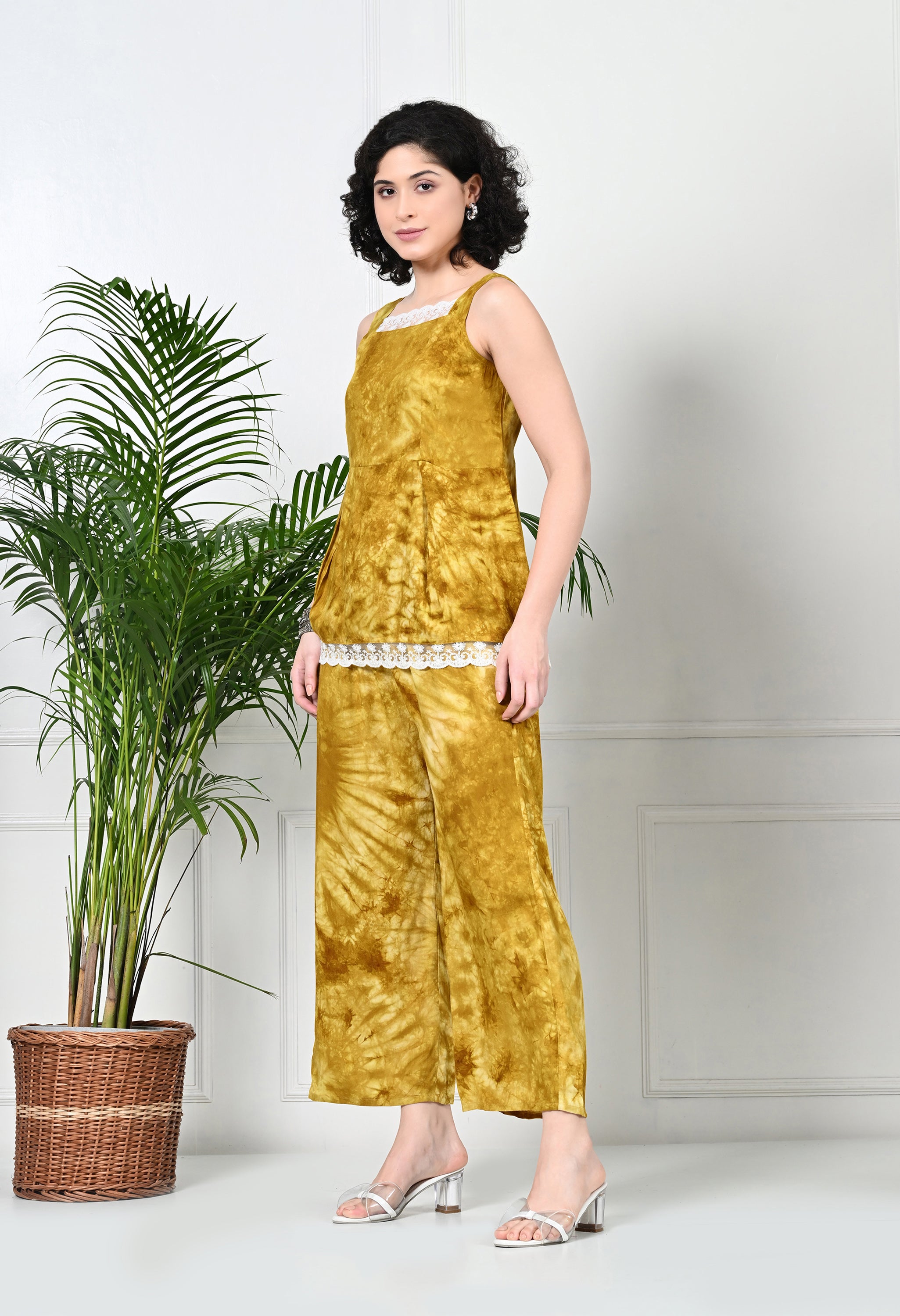 Mustard Yellow Tie and Dye Co-Ord Set