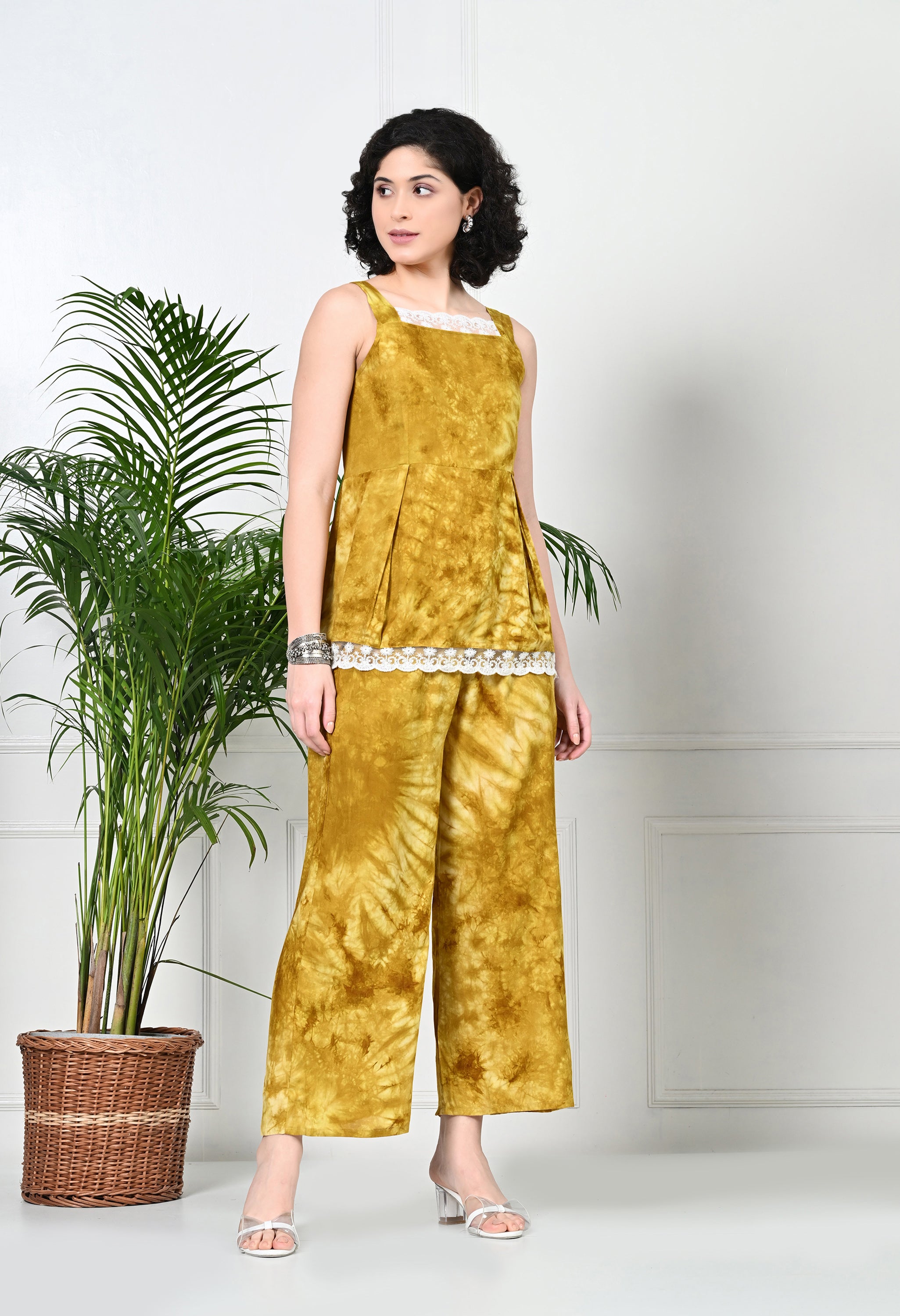 Mustard Yellow Tie and Dye Co-Ord Set