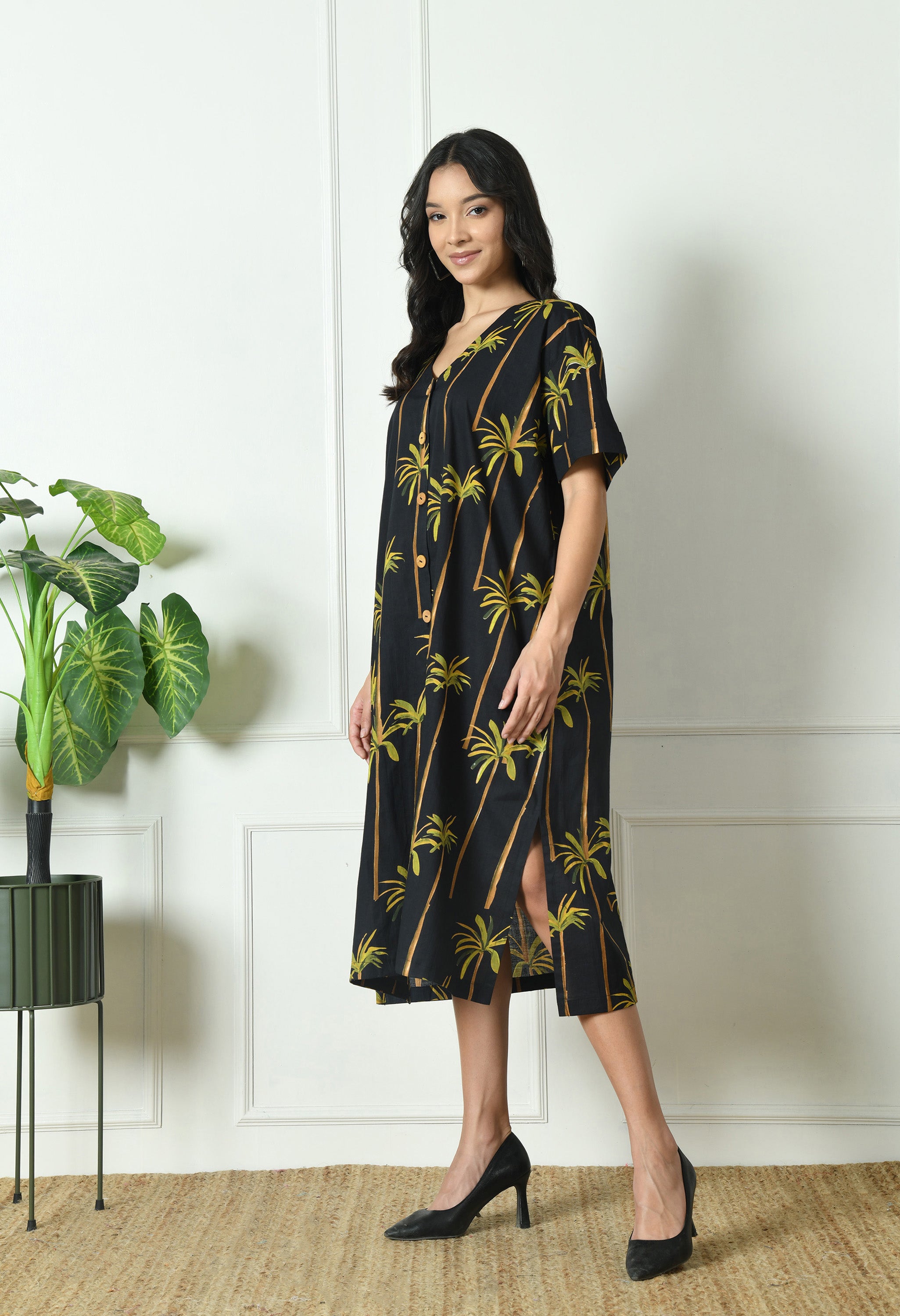 Tropical Print Dress