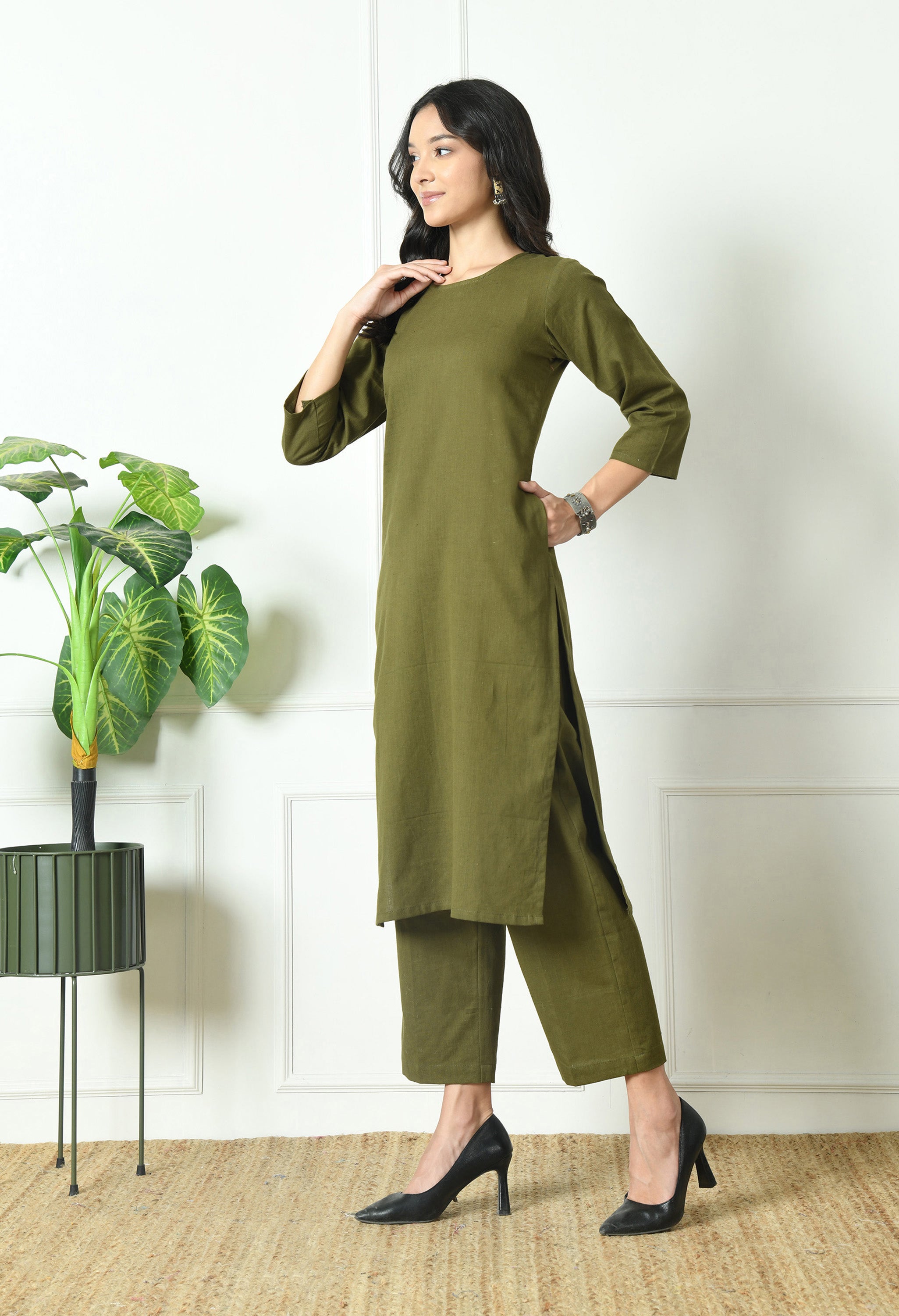 Olive Green Co-ord Set