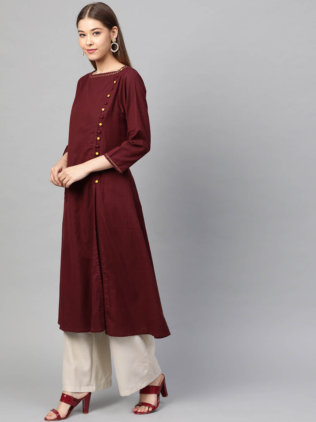 Pocket Embroidered Flex Cotton Kurta