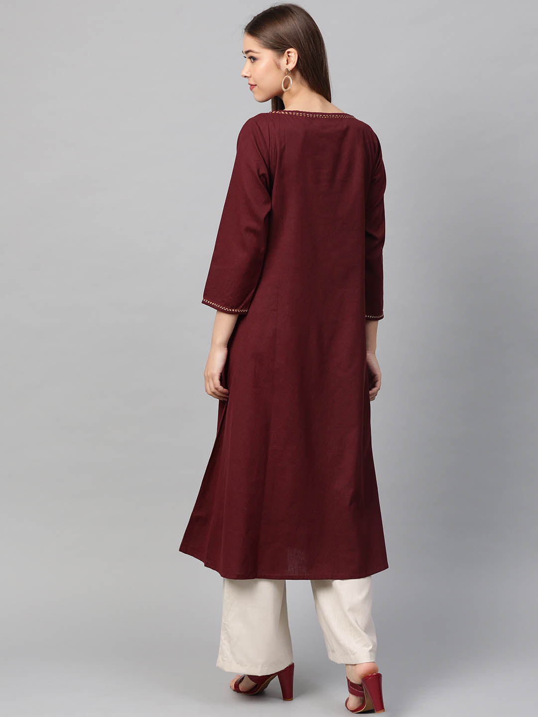 Pocket Embroidered Flex Cotton Kurta