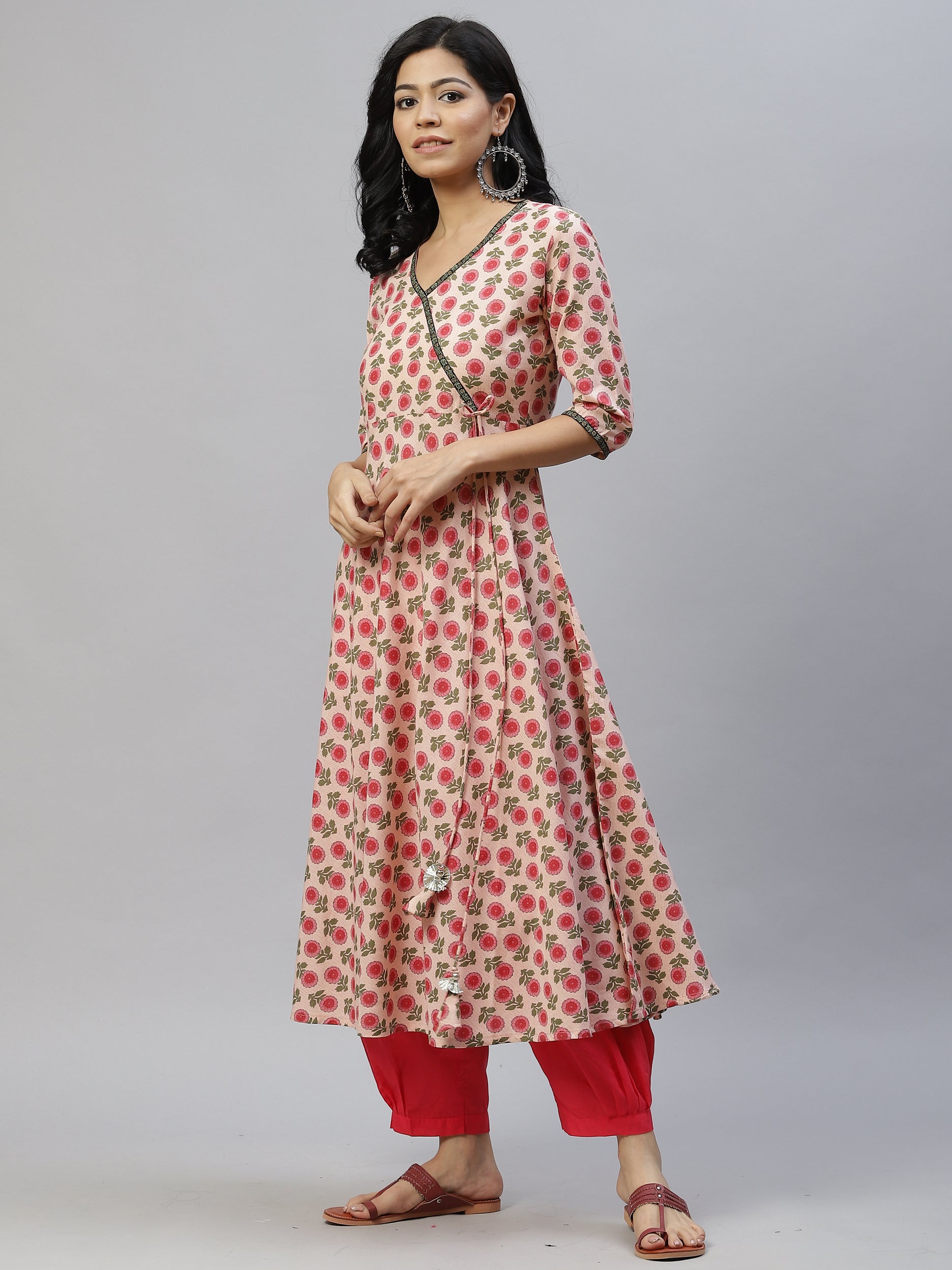 Women Pink Anarkali Kurta